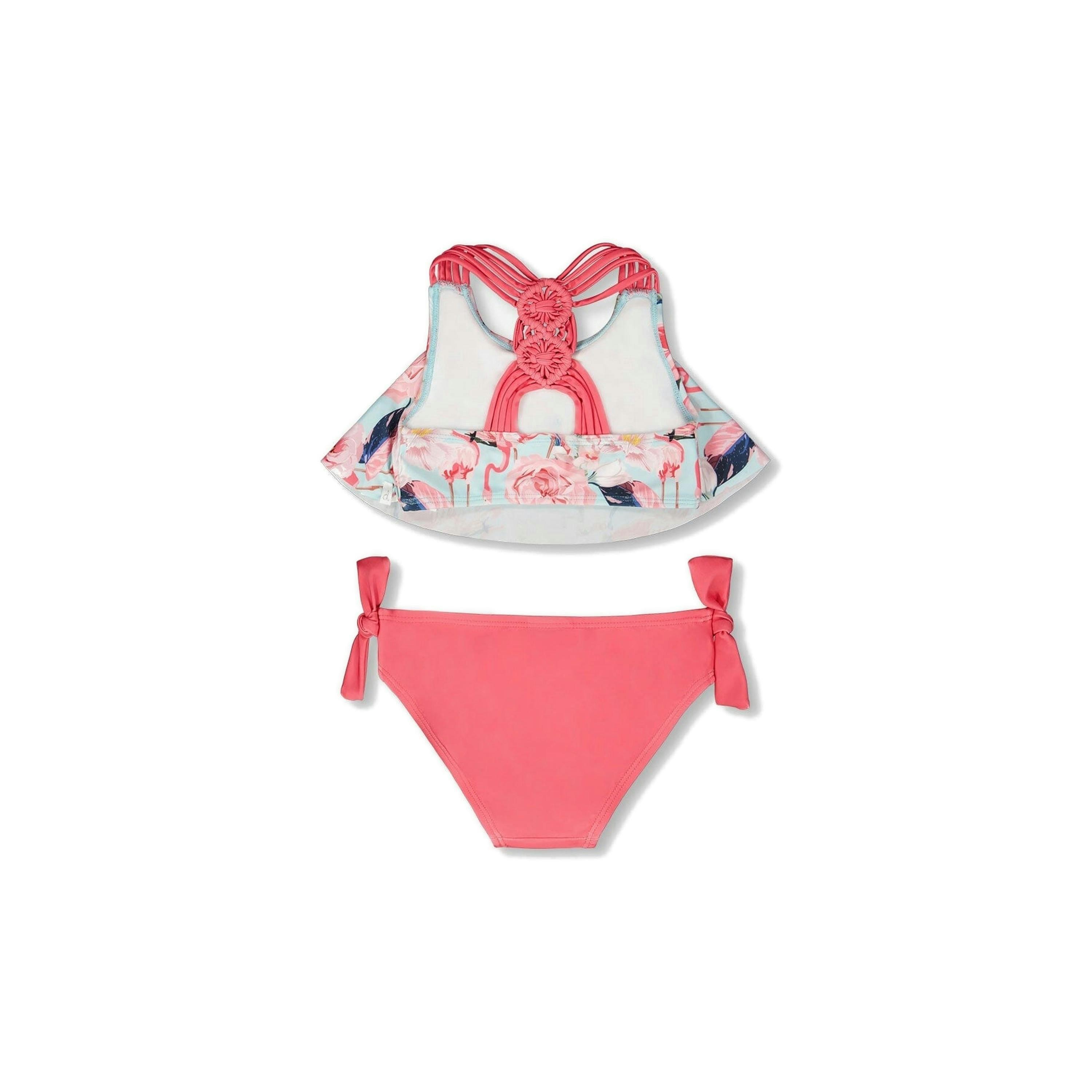 Two-Piece Swimsuit Blue Flamingo Print , view 5 of 6