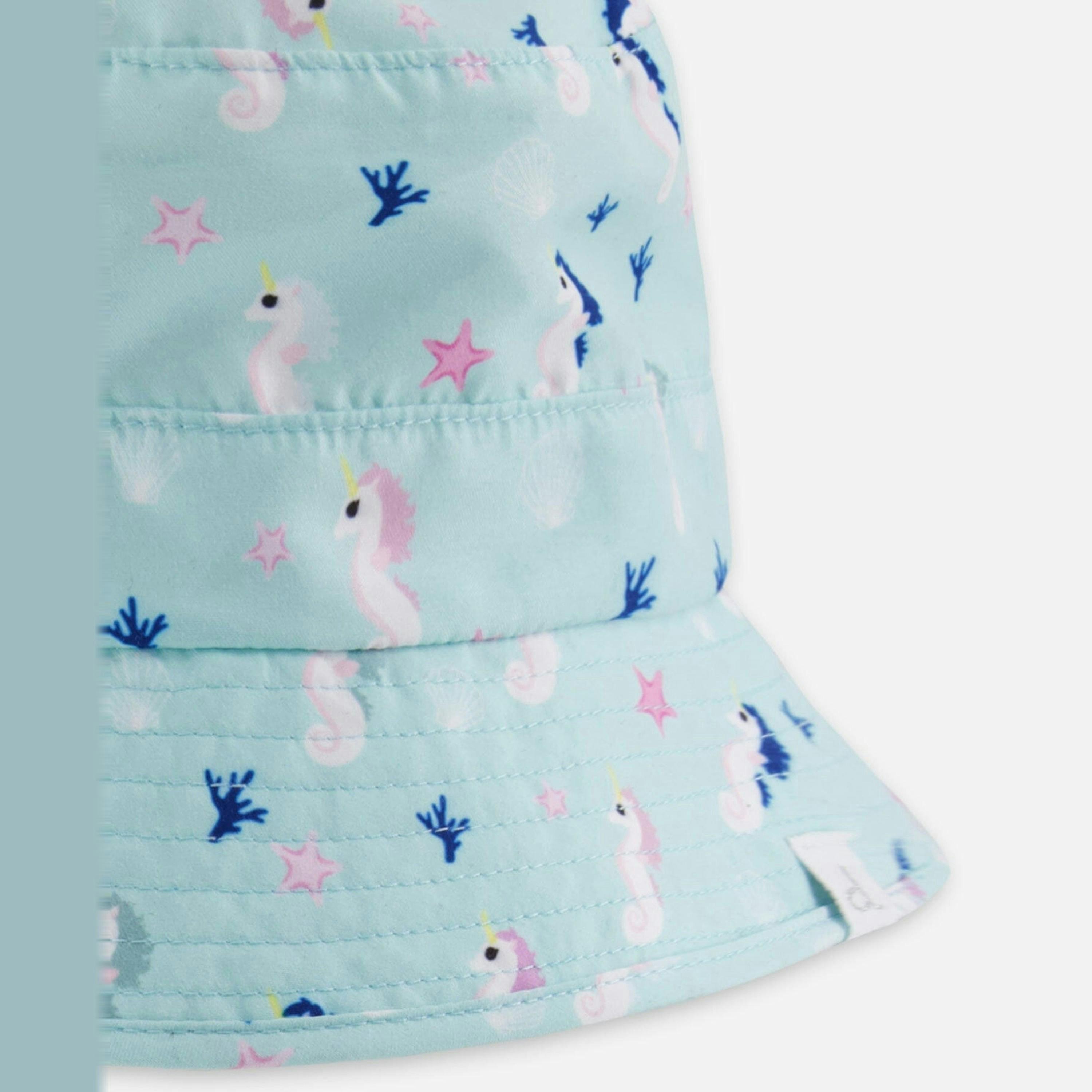 Beach Hat Blue Seahorse Print , view 3 of 3