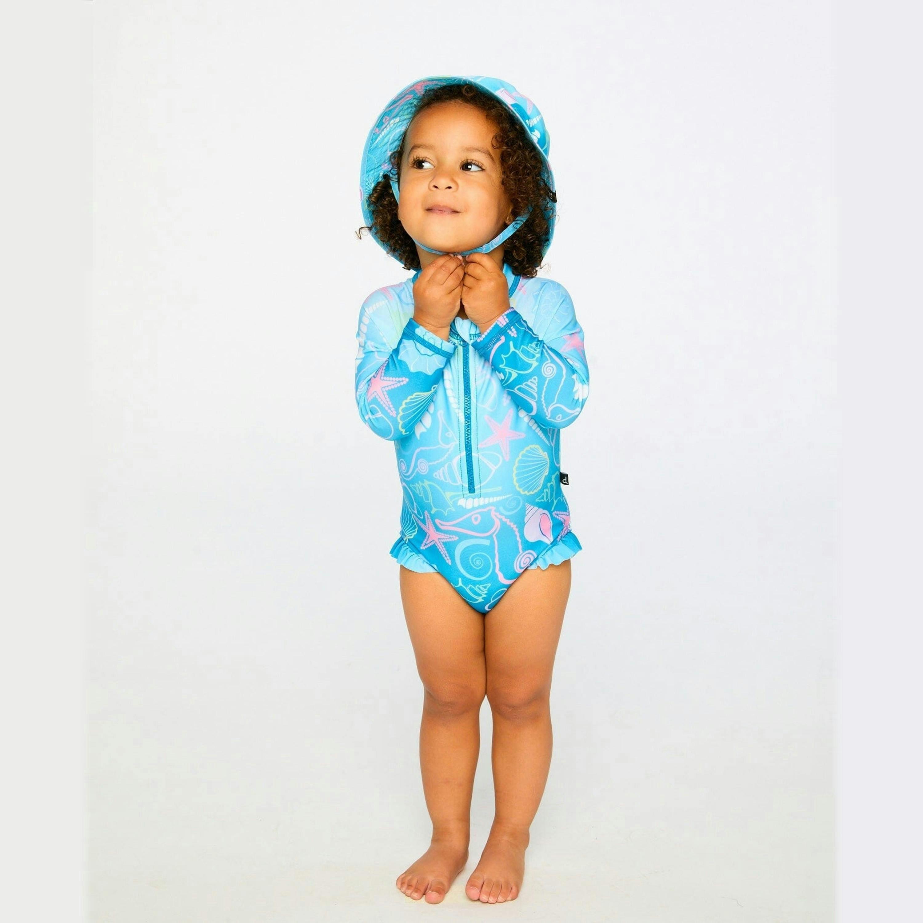 Beach Hat Blue Shell Print , view 2 of 3