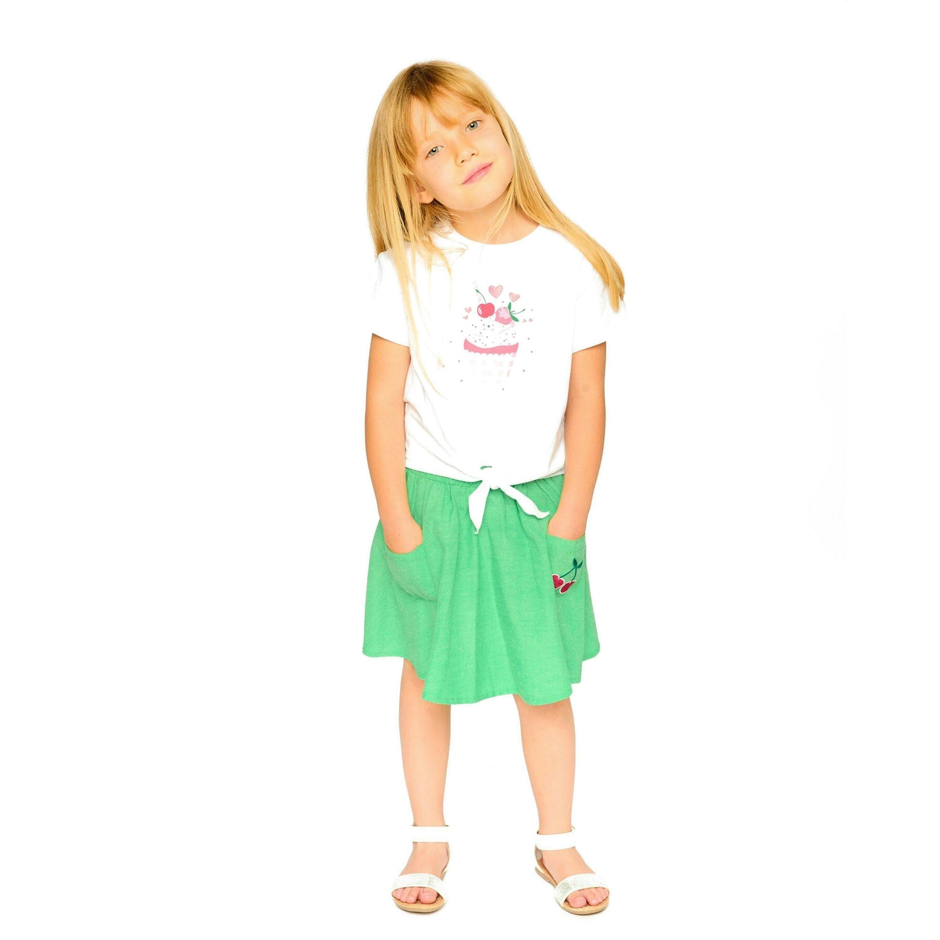 Organic Cotton Jersey T-Shirt With Tie At Waist White , view 2 of 4