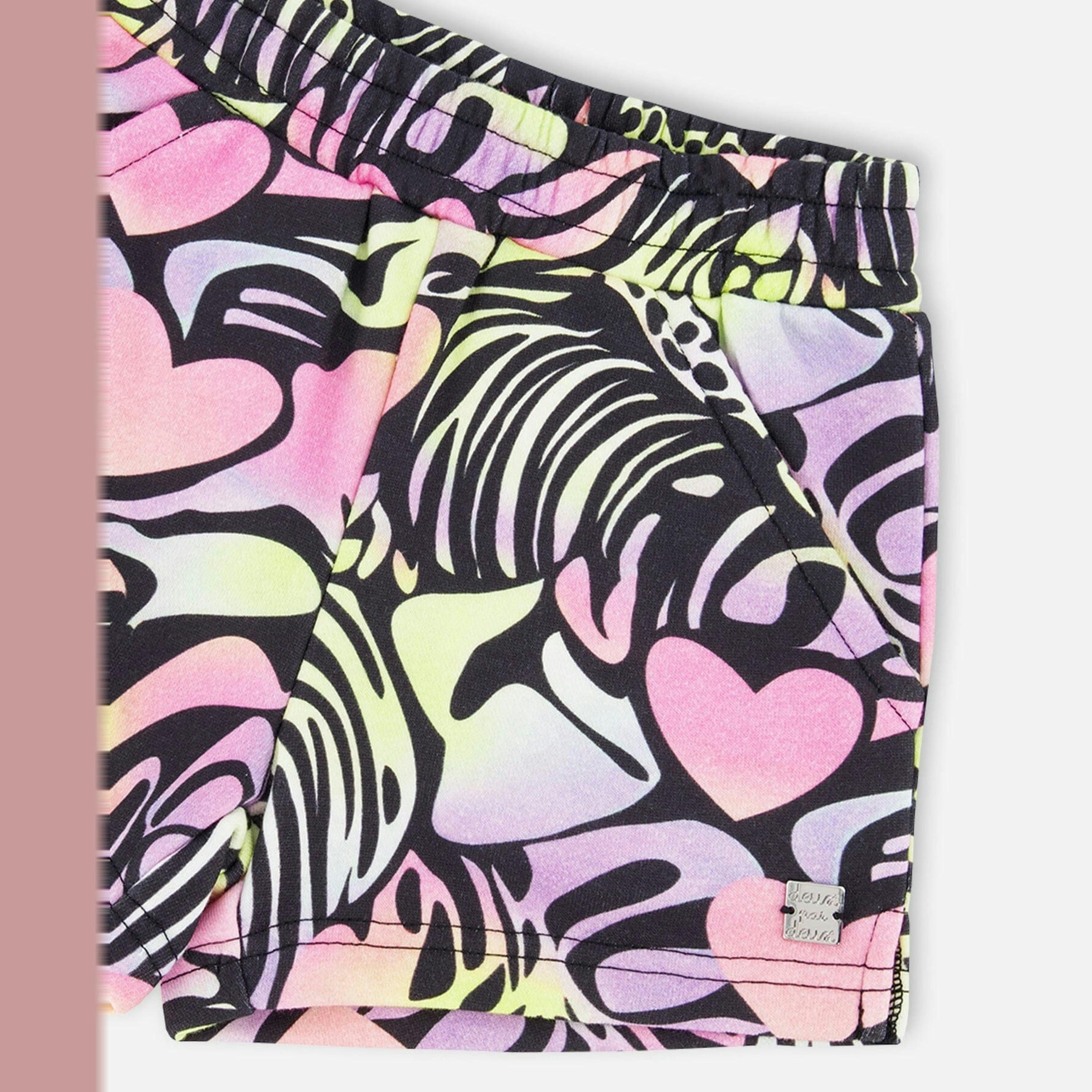 French Terry Shorts Black Multicolor , view 4 of 4