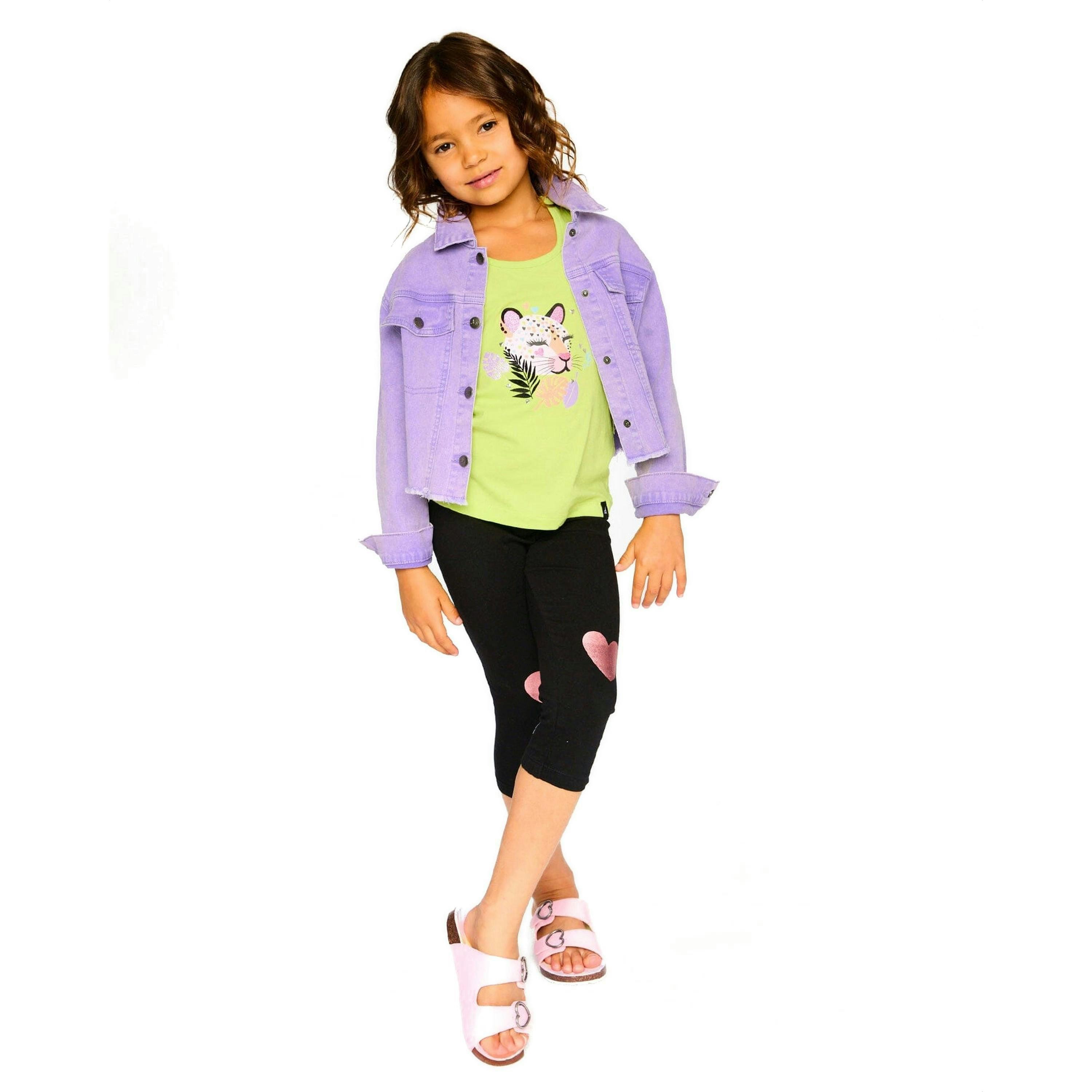 Mauve Denim Jacket with Embroidery , view 2 of 3