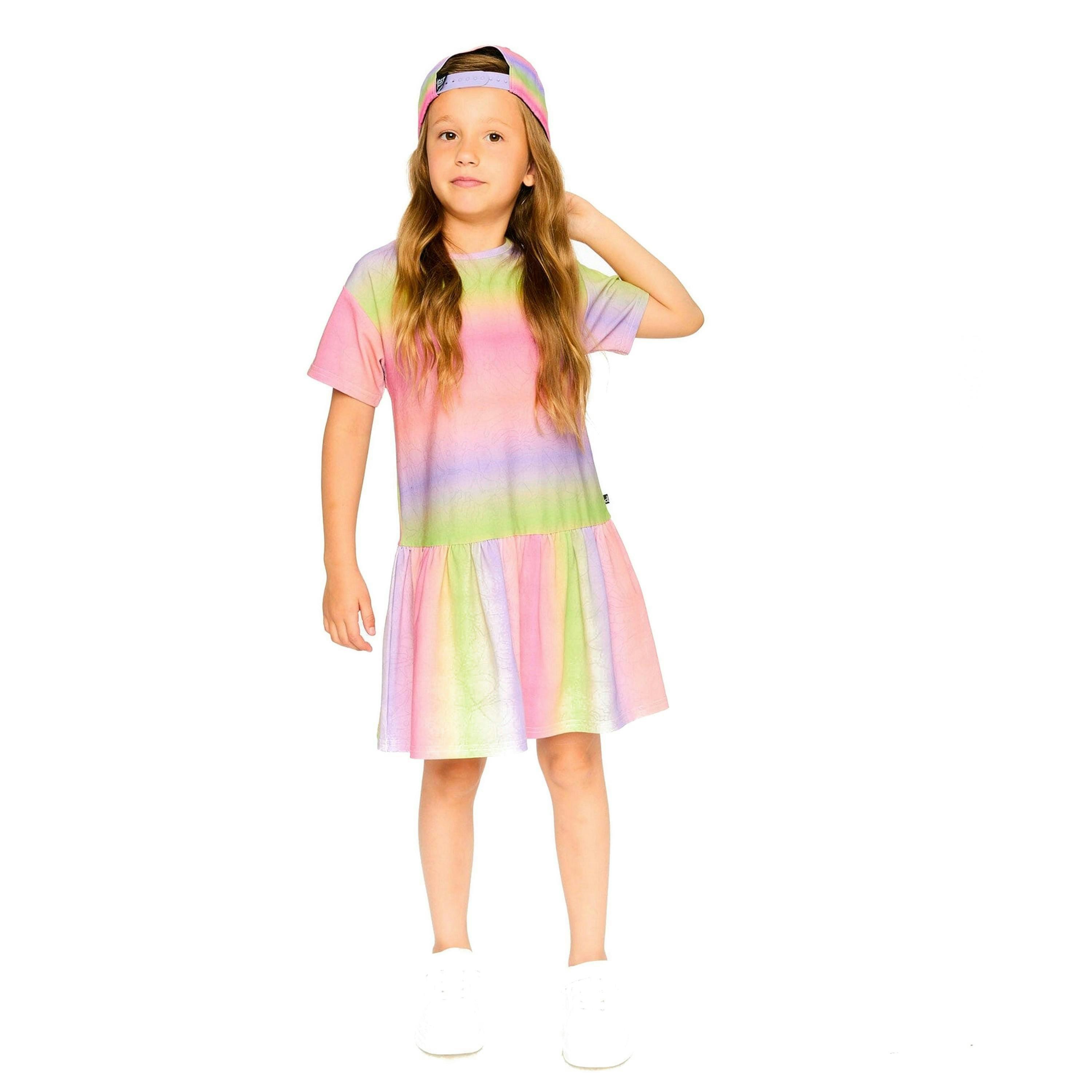 Printed Jersey Dress With Heart Back Cut Out Multicolor , view 2 of 3