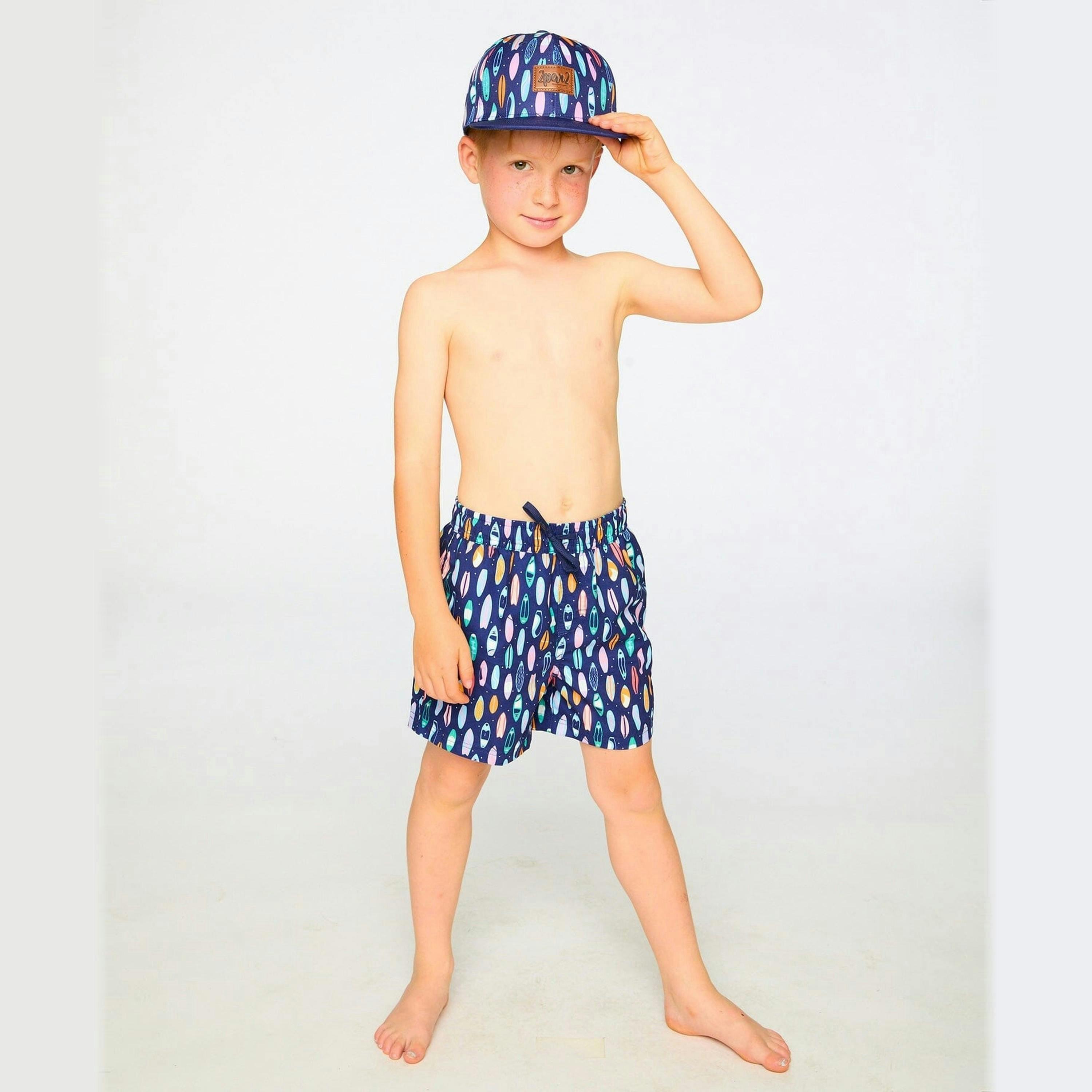 Boardshorts Blue Surfboard Print , view 3 of 4