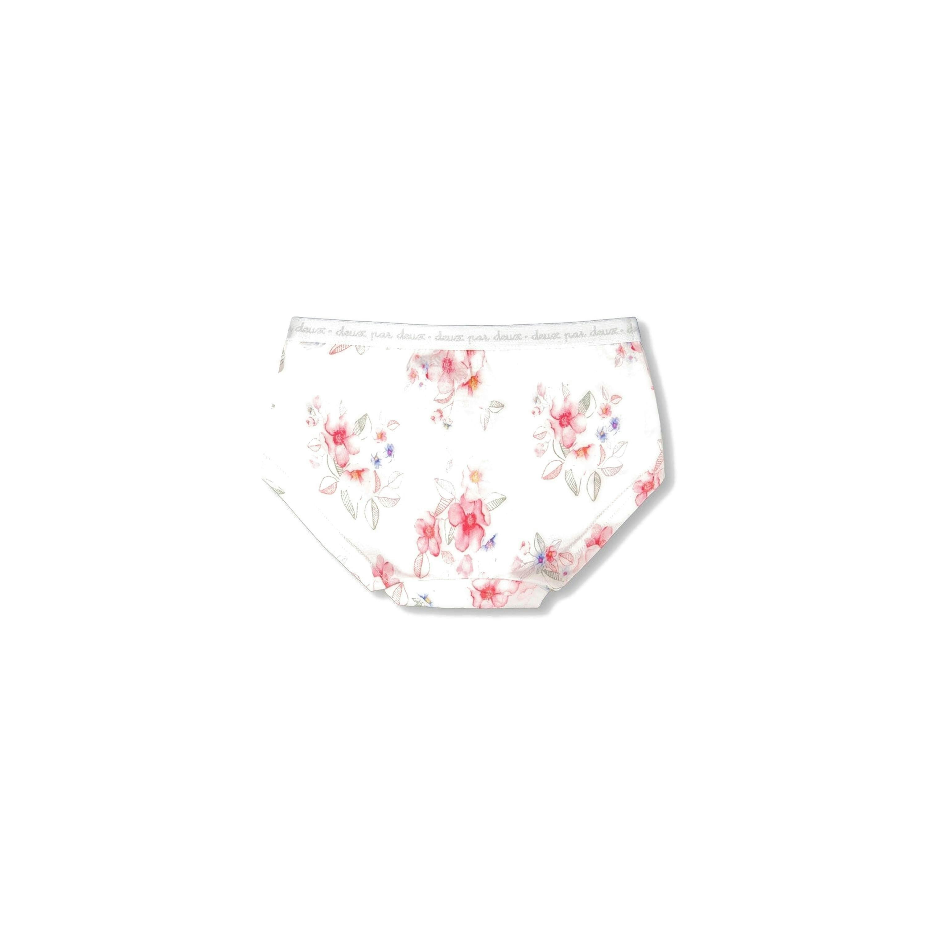 Organic Cotton Boyshort Panty Pink Printed Flowers , view 2 of 3
