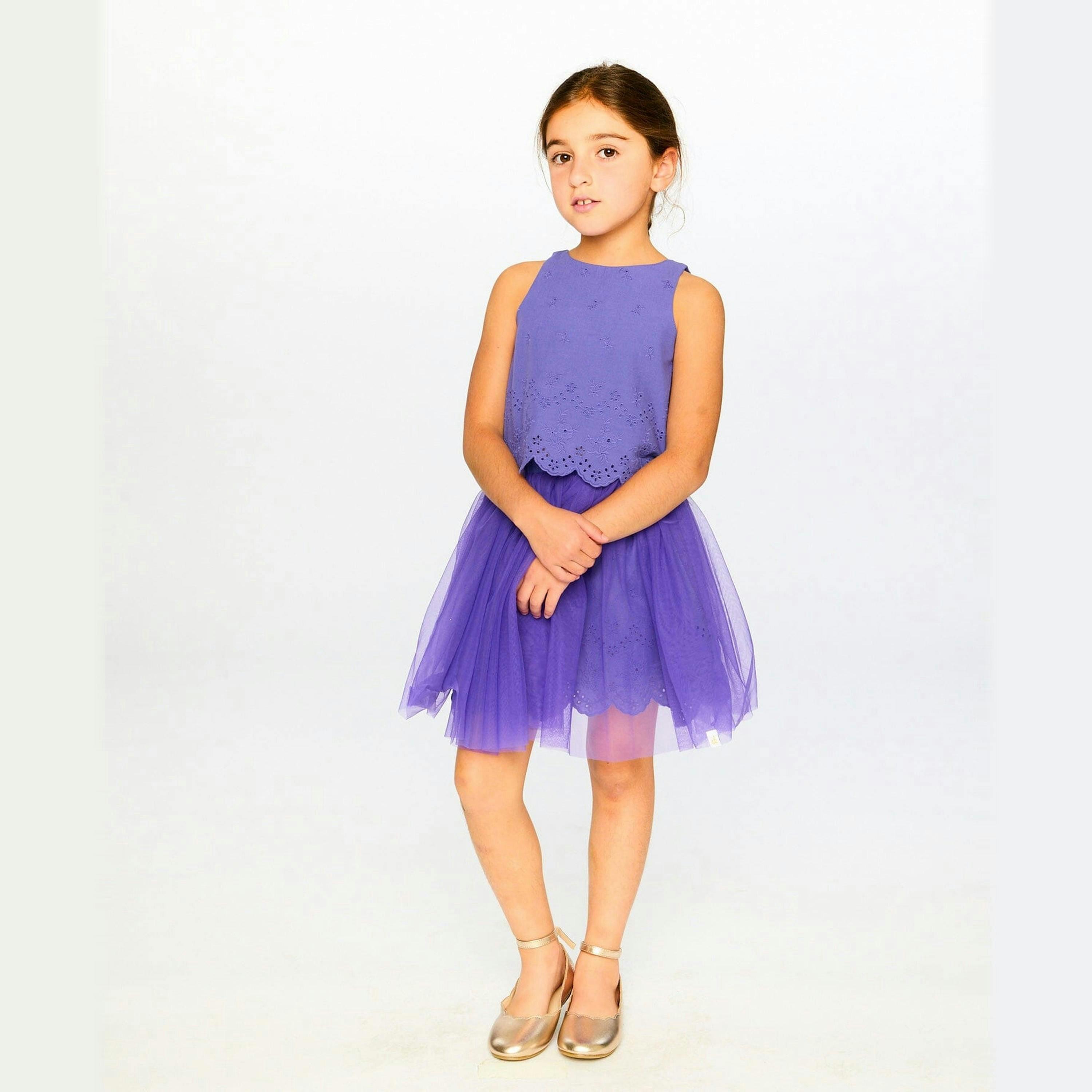 Sleeveless Top and Skirt Set Mauve , view 2 of 4