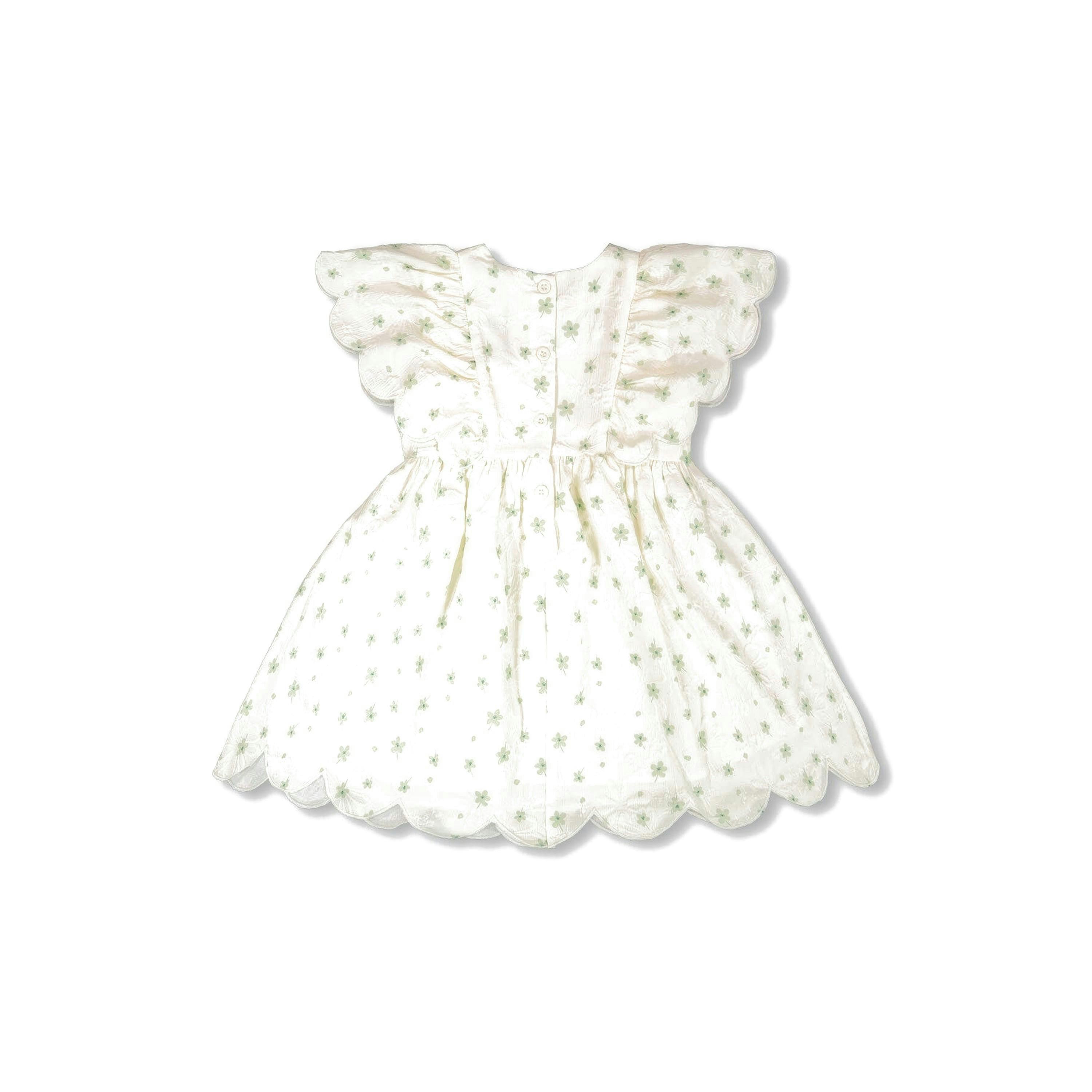 Jacquard Dress White Printed Flowers , view 3 of 4
