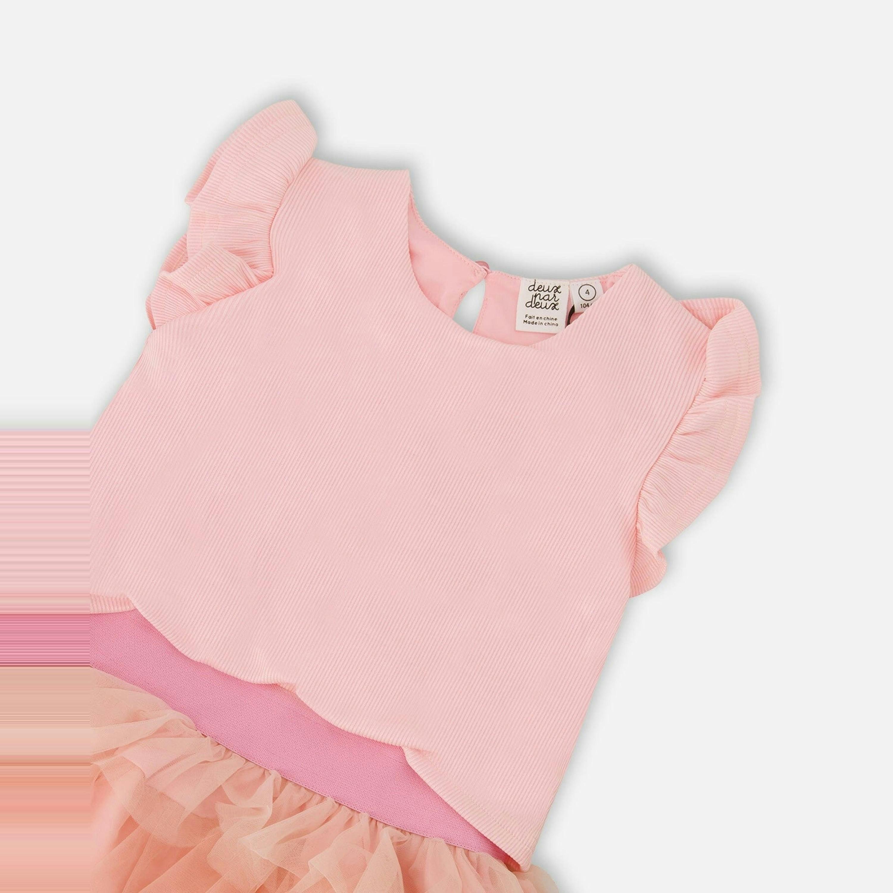 Bi-Material Dress Pale Pink , view 3 of 3