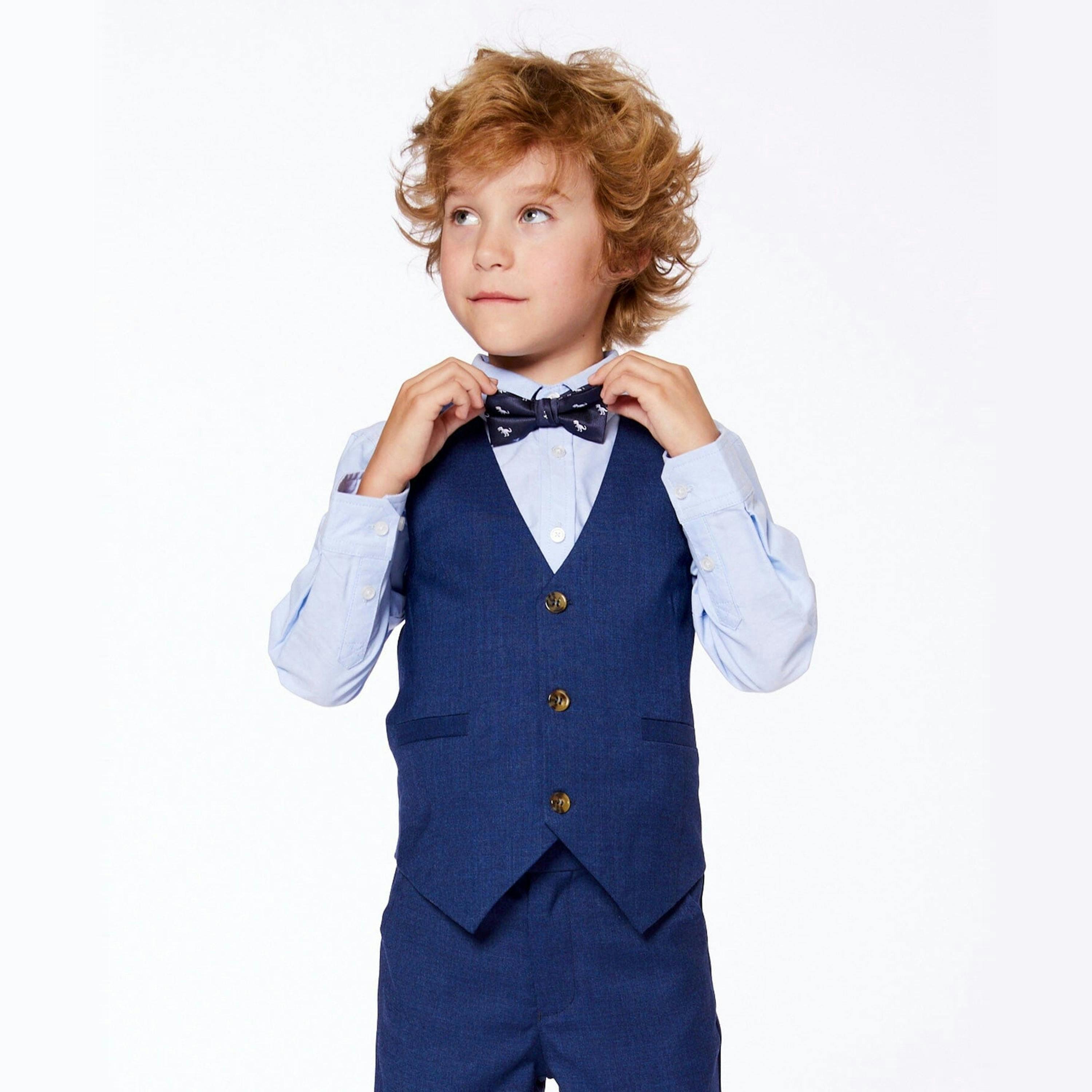 Bow Tie Blue Dino Print , view 2 of 4