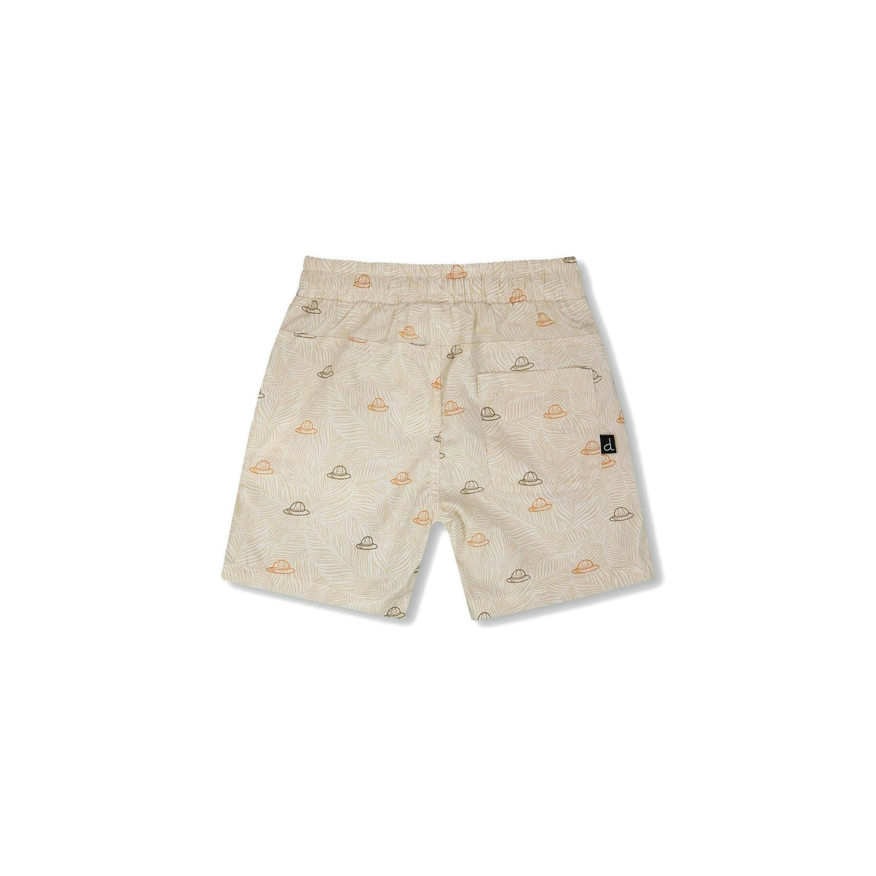 Poplin Shorts Beige Safari Print , view 3 of 4