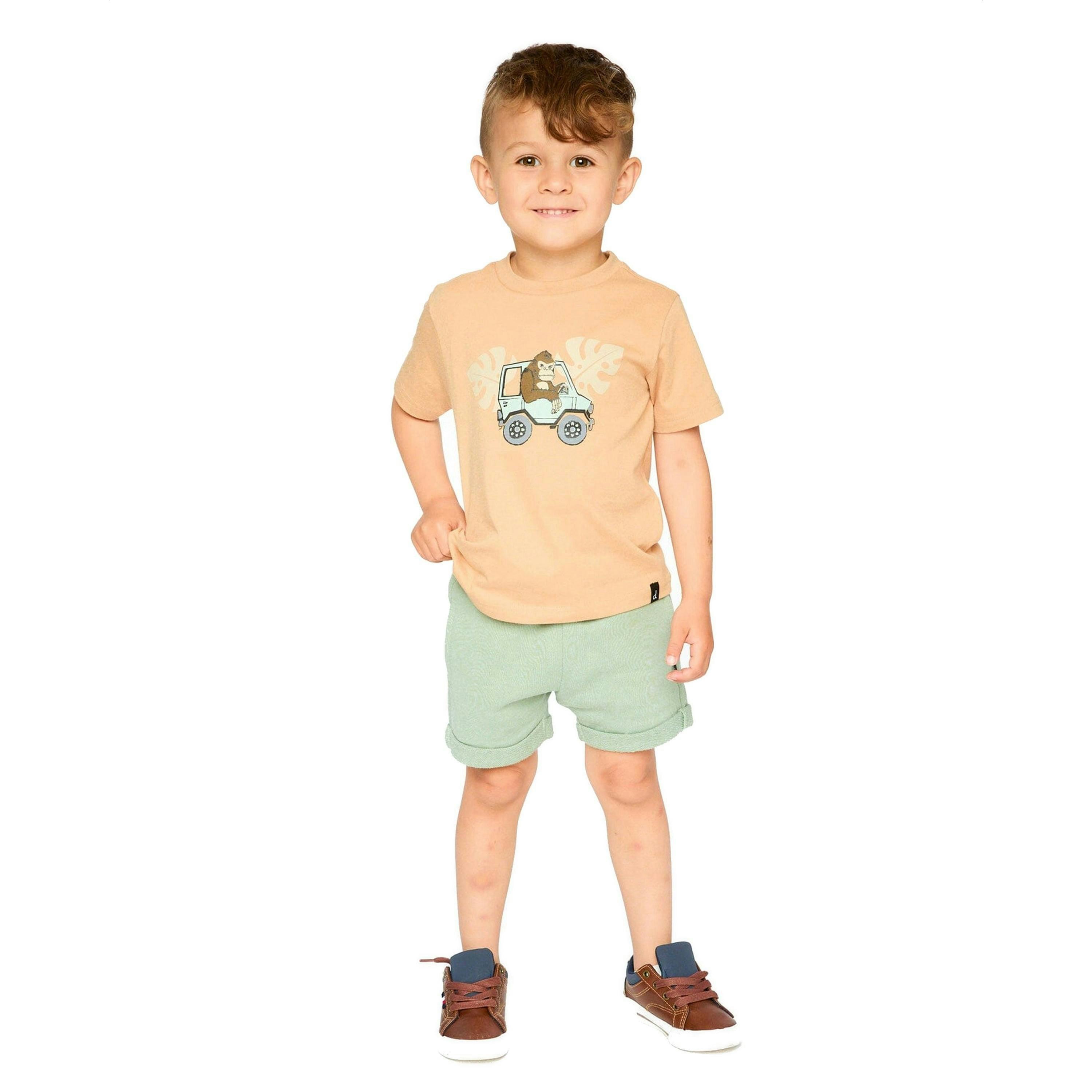 Organic Cotton Short Sleeve T-Shirt Beige , view 2 of 4