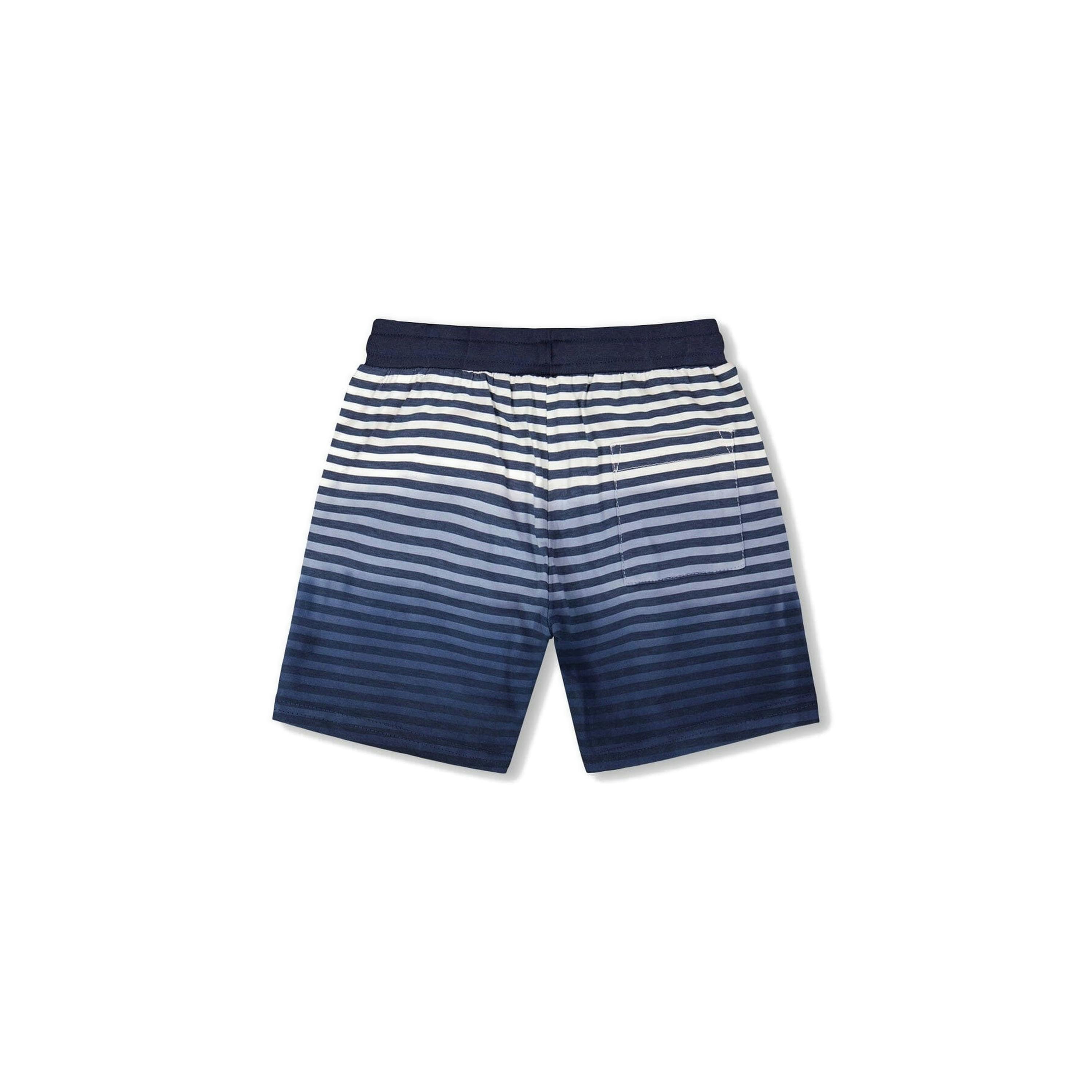 Organic Cotton Shorts Blue Gradient Stripes , view 4 of 5