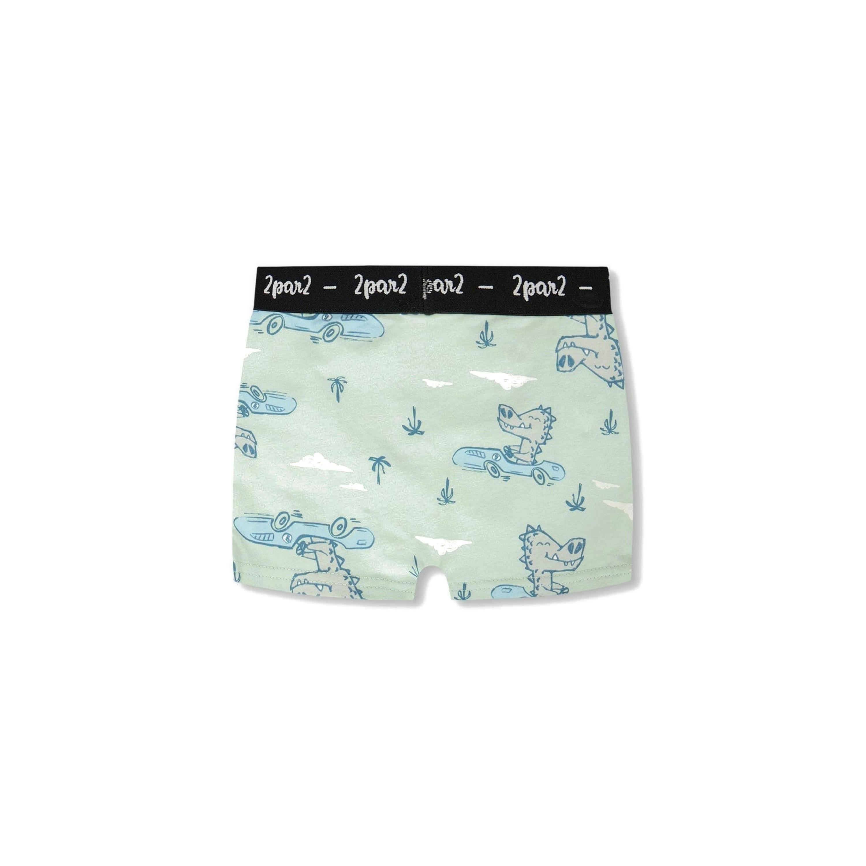Organic Cotton Boxer Green Crocodile Print , view 2 of 3