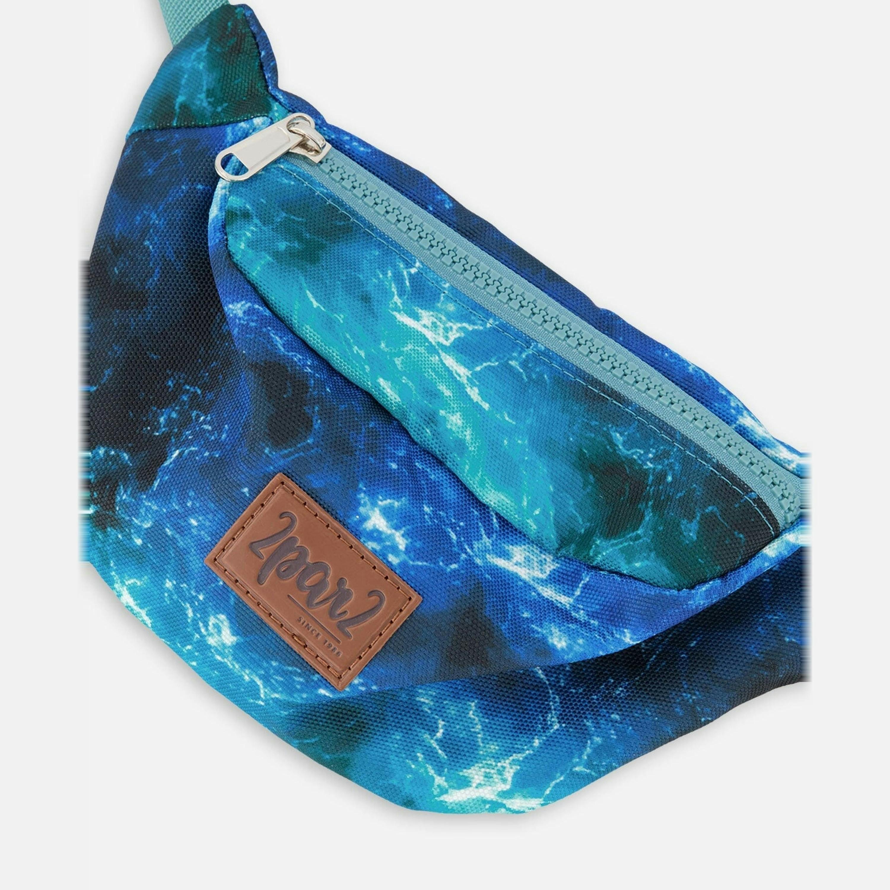 Fanny Pack Blue Wave Print , view 2 of 3