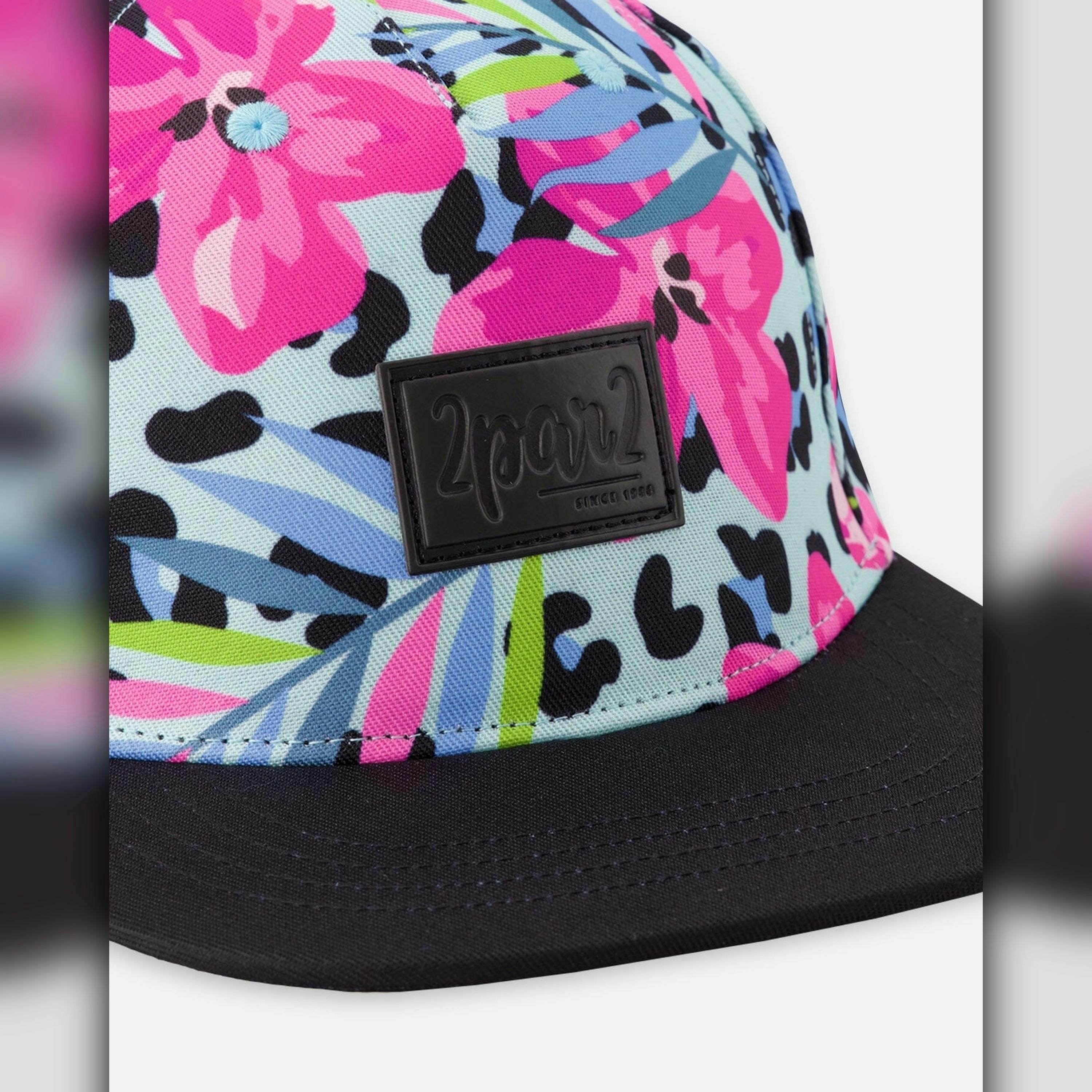 Cap Blue Floral and Leopard Print , view 3 of 3