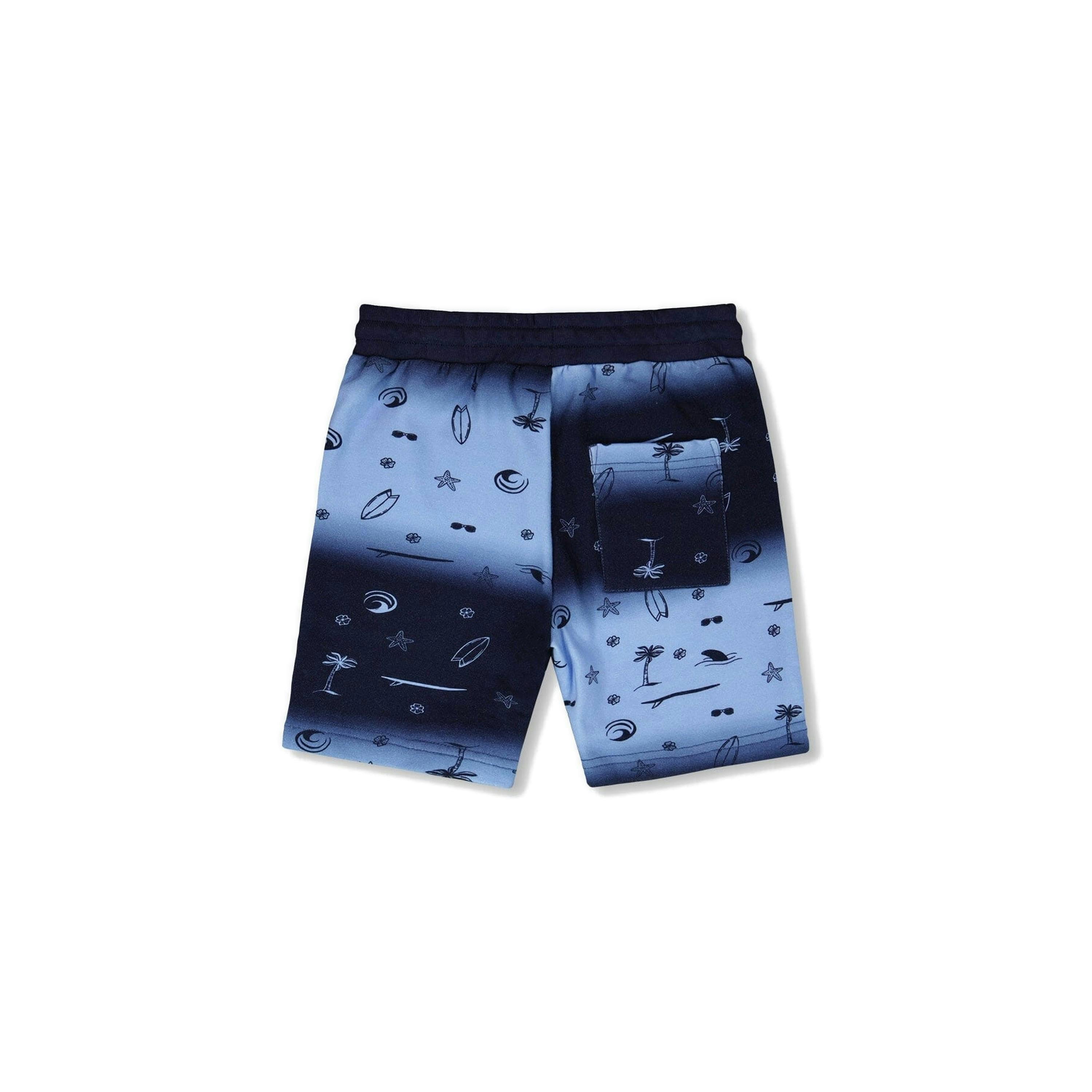 French Terry Shorts Blue Gradient , view 3 of 4