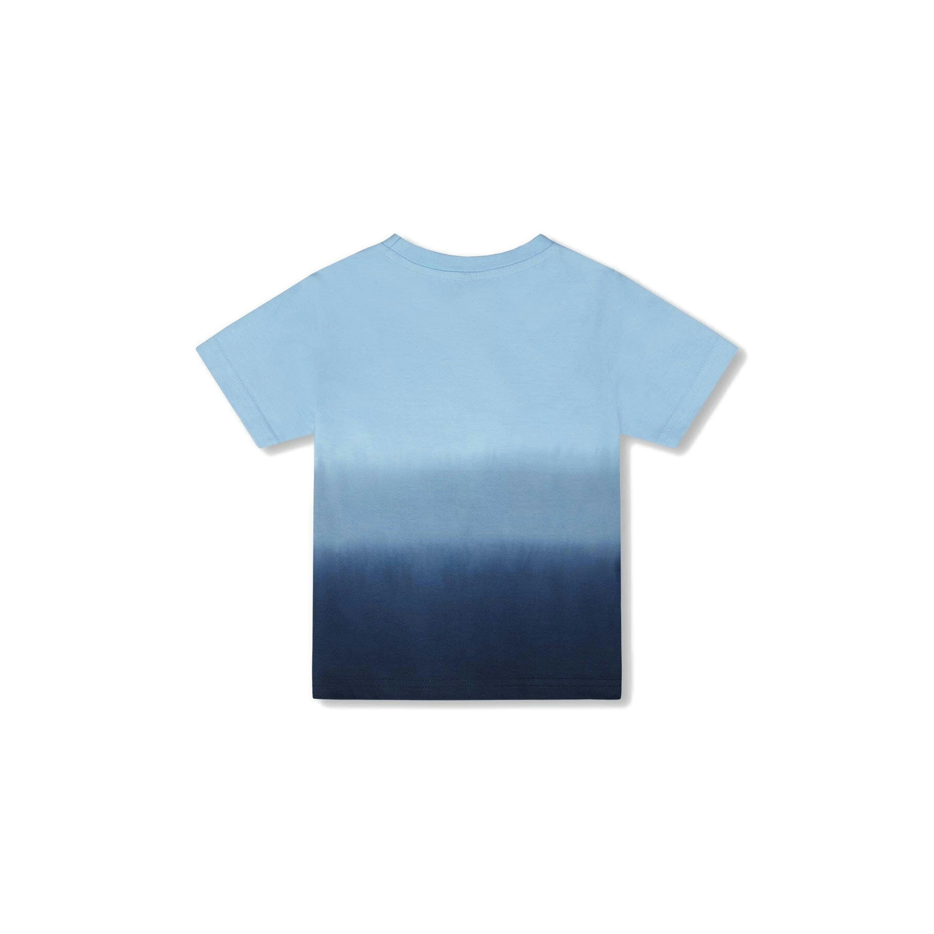 Organic Cotton Short Sleeve T-Shirt Blue Gradient , view 3 of 4