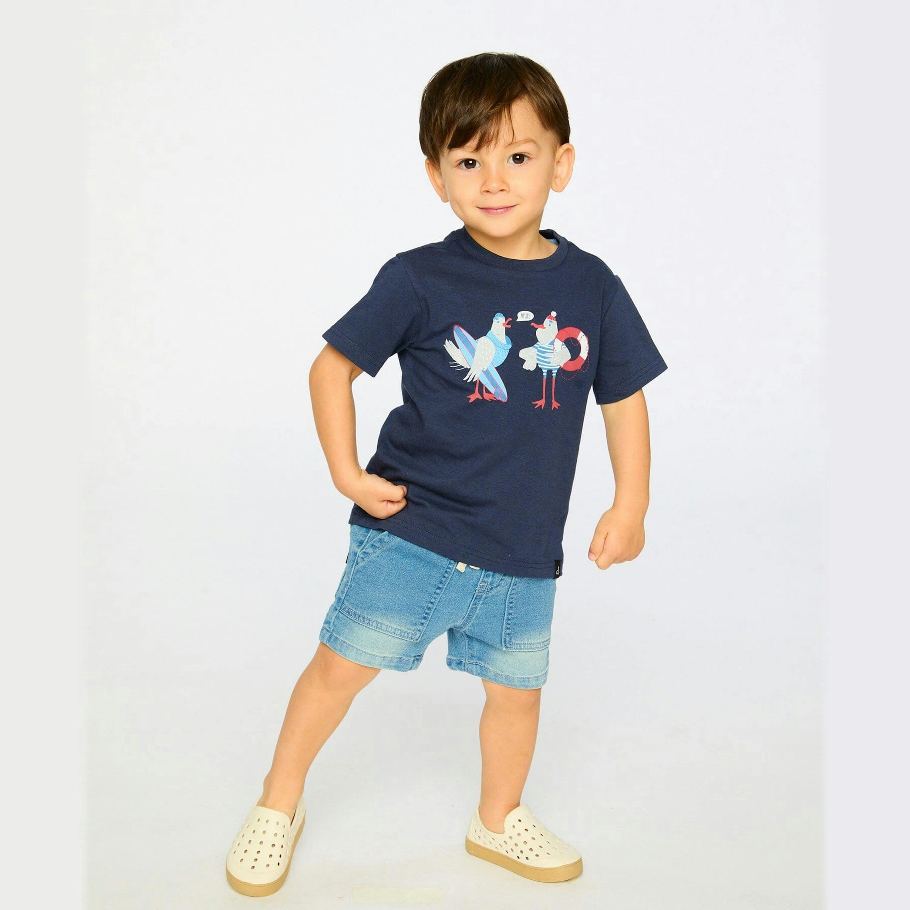 Organic Cotton Short Sleeve T-Shirt Blue , view 4 of 5