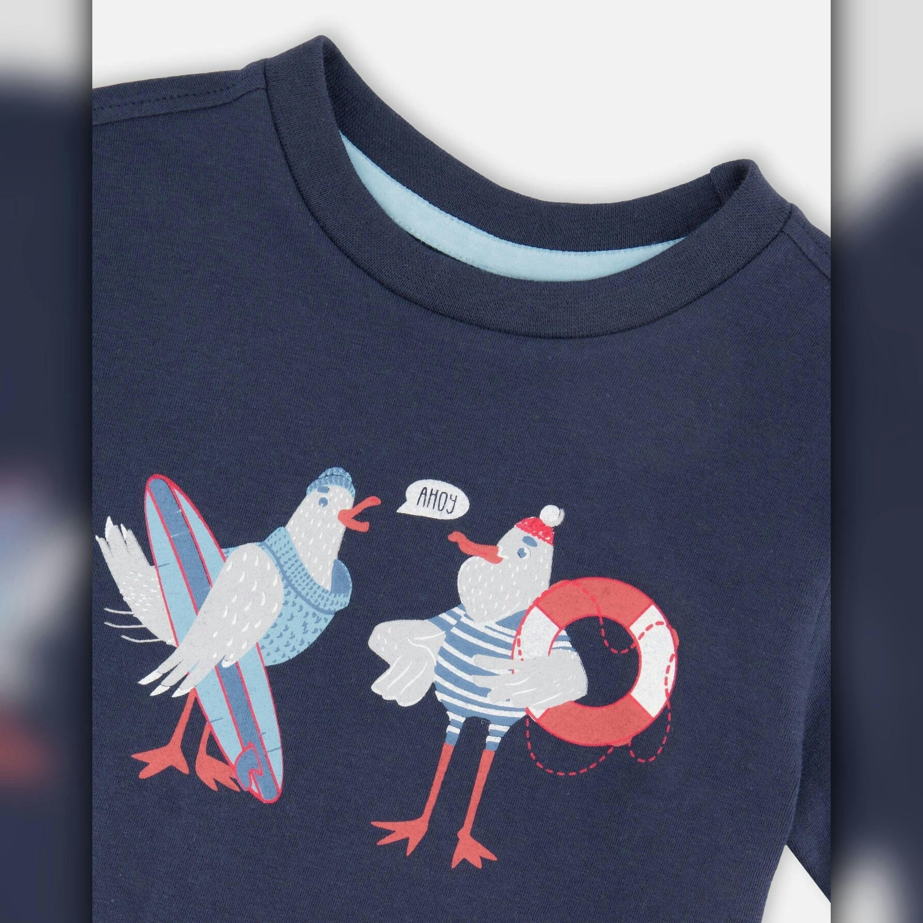 Organic Cotton Short Sleeve T-Shirt Blue , view 5 of 5