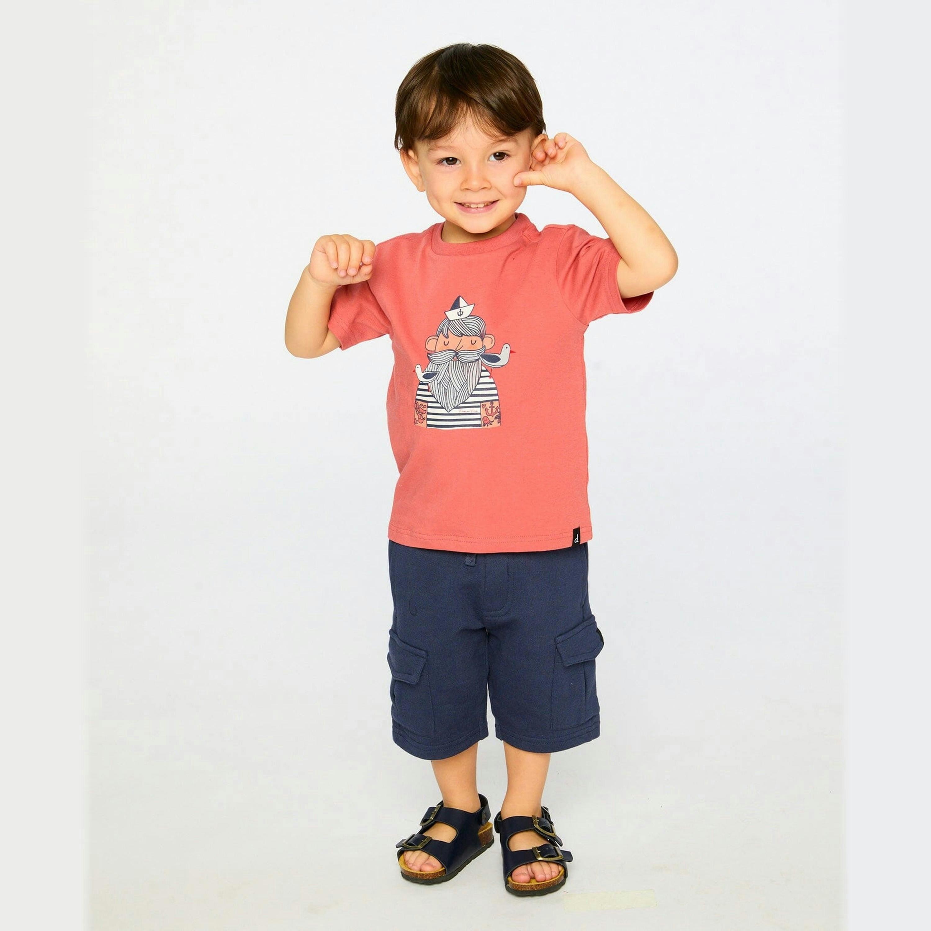 Organic Cotton Short Sleeve T-Shirt Brick , view 4 of 5