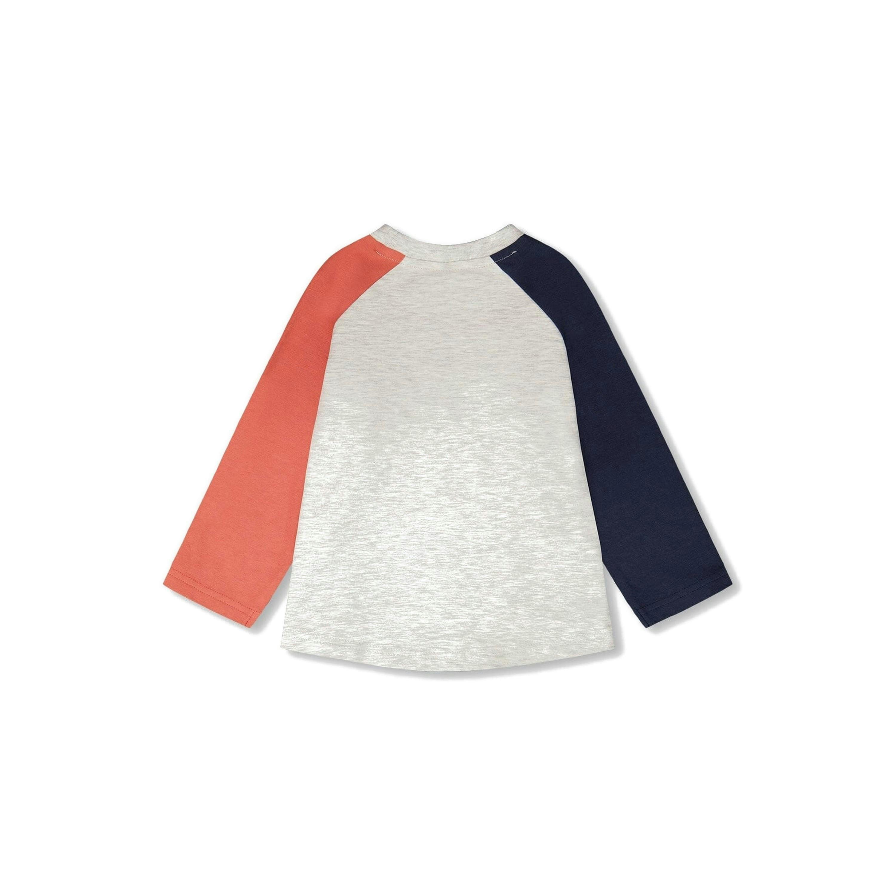 Jersey Long Sleeve T-Shirt Light Grey Mix , view 3 of 4