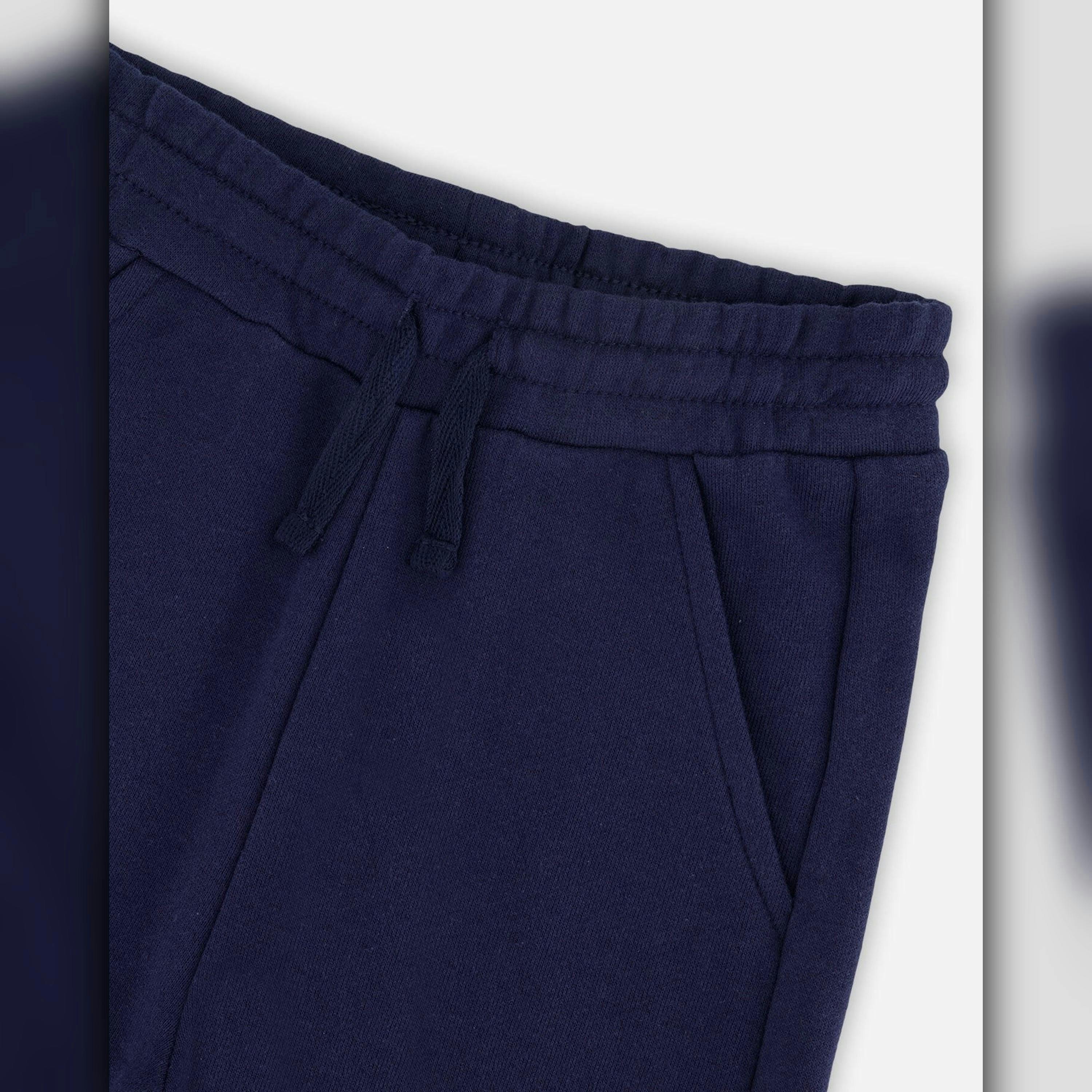 French Terry Sweatpants With Cargo Pocket Dark Blue , view 2 of 2