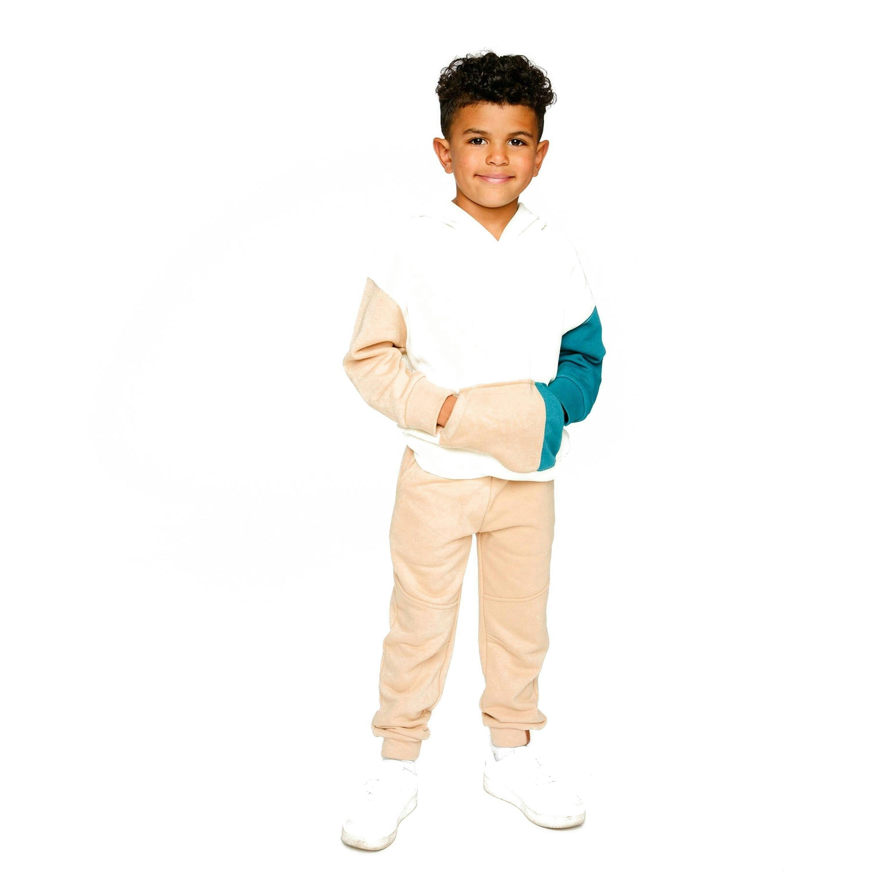 French Terry Sweatpants With Cross Seams Beige , view 2 of 4