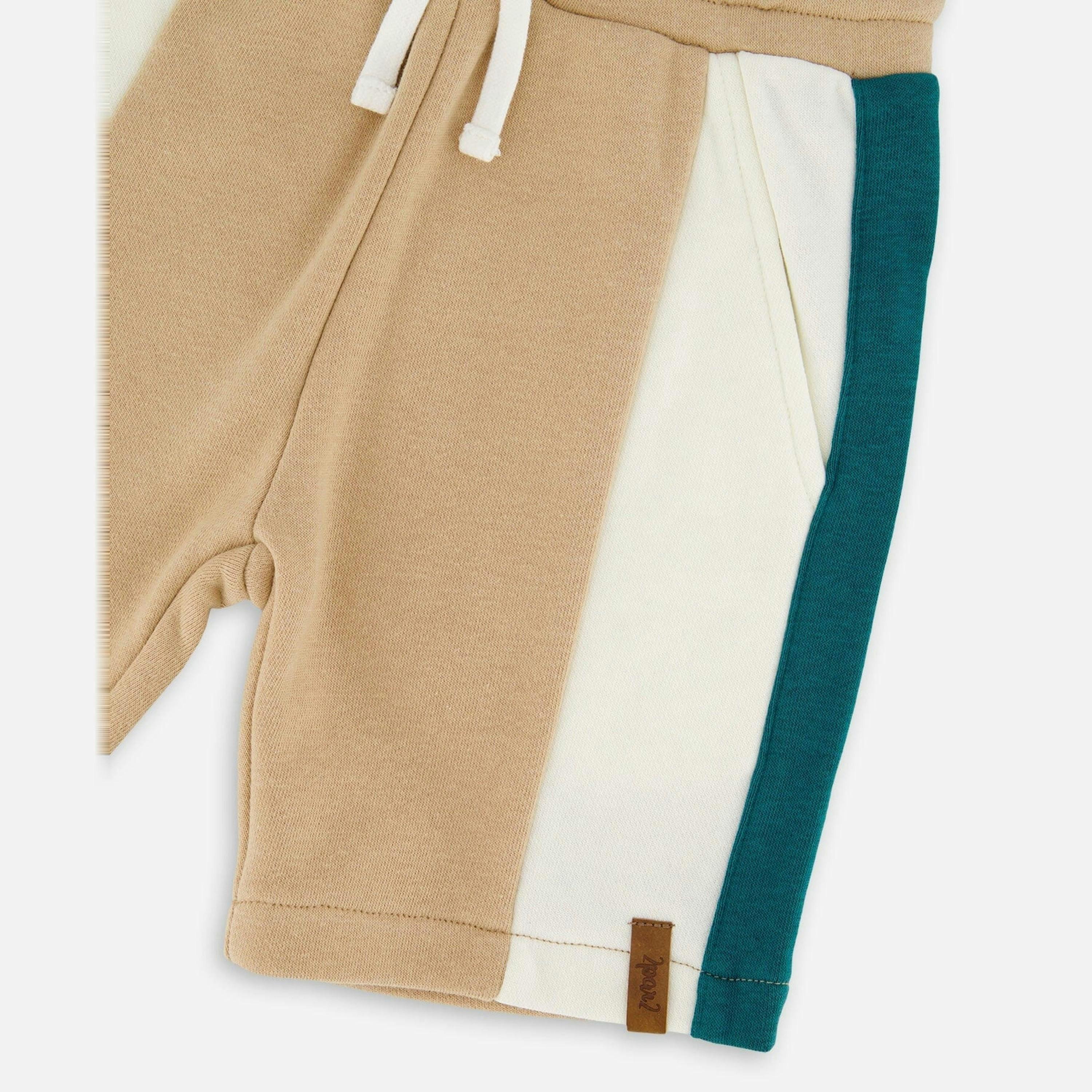 Sporty French Terry Shorts Beige , view 5 of 5