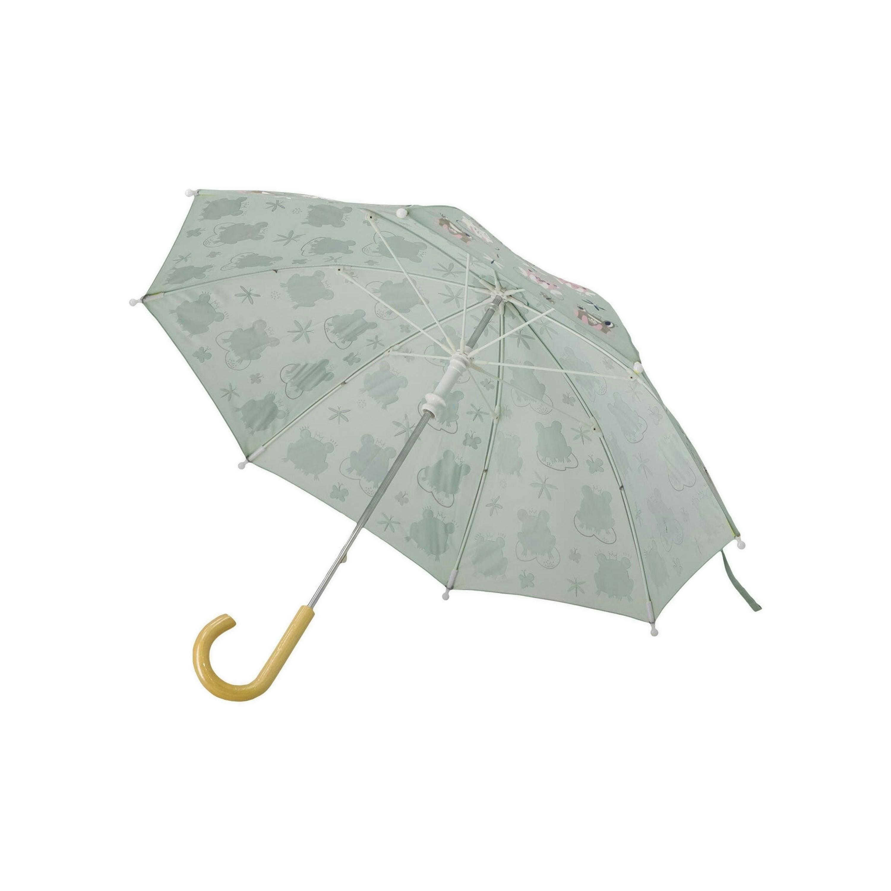 Color-Changing Umbrella Green Frog Print , view 3 of 4