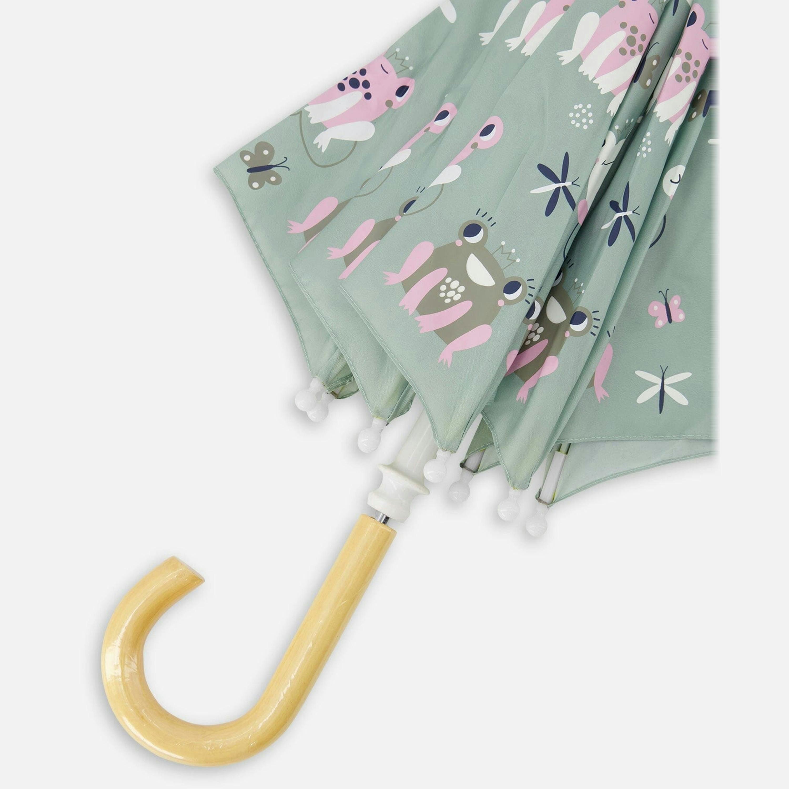 Color-Changing Umbrella Green Frog Print , view 4 of 4