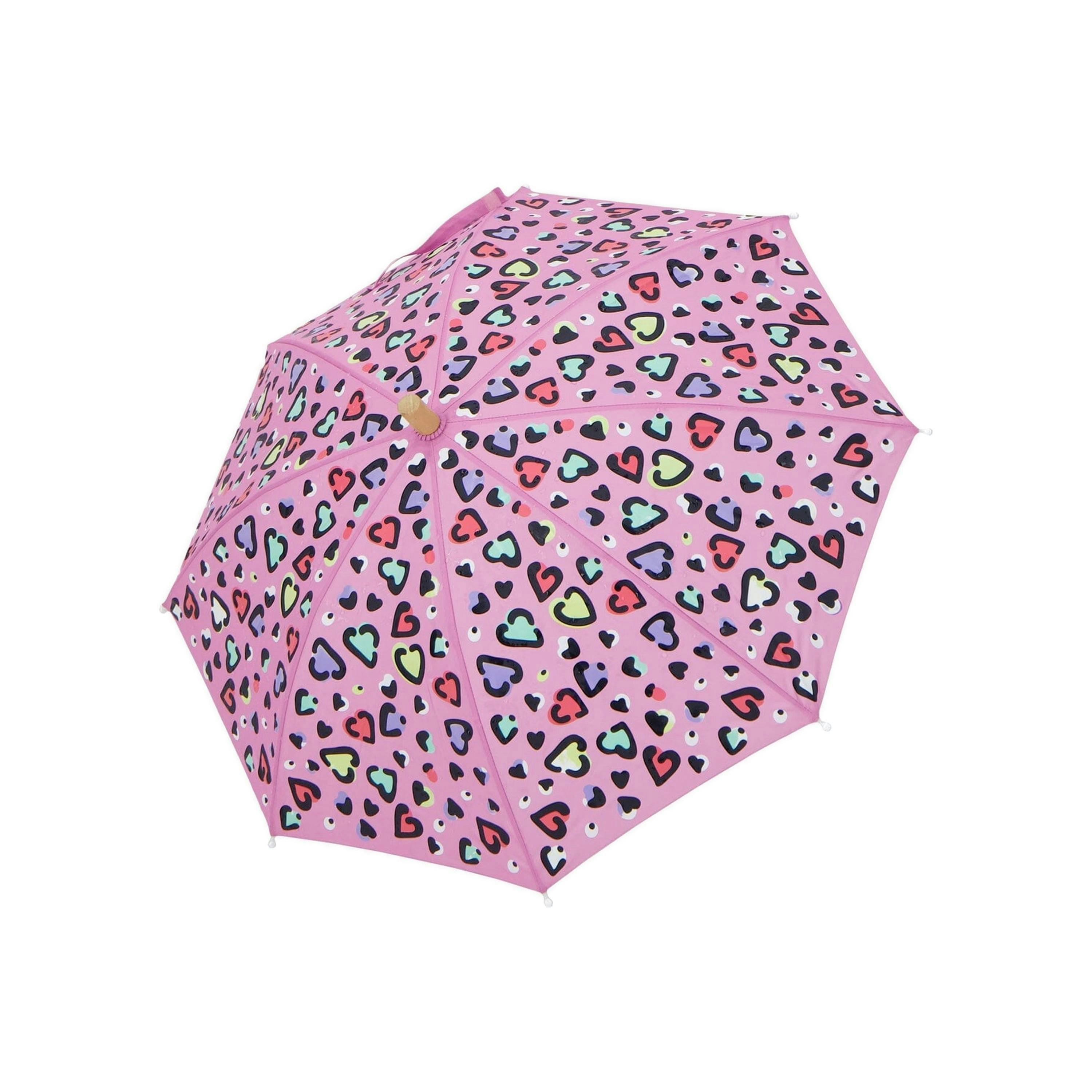 Color-Changing Umbrella Pink Hearts Print , view 6 of 6