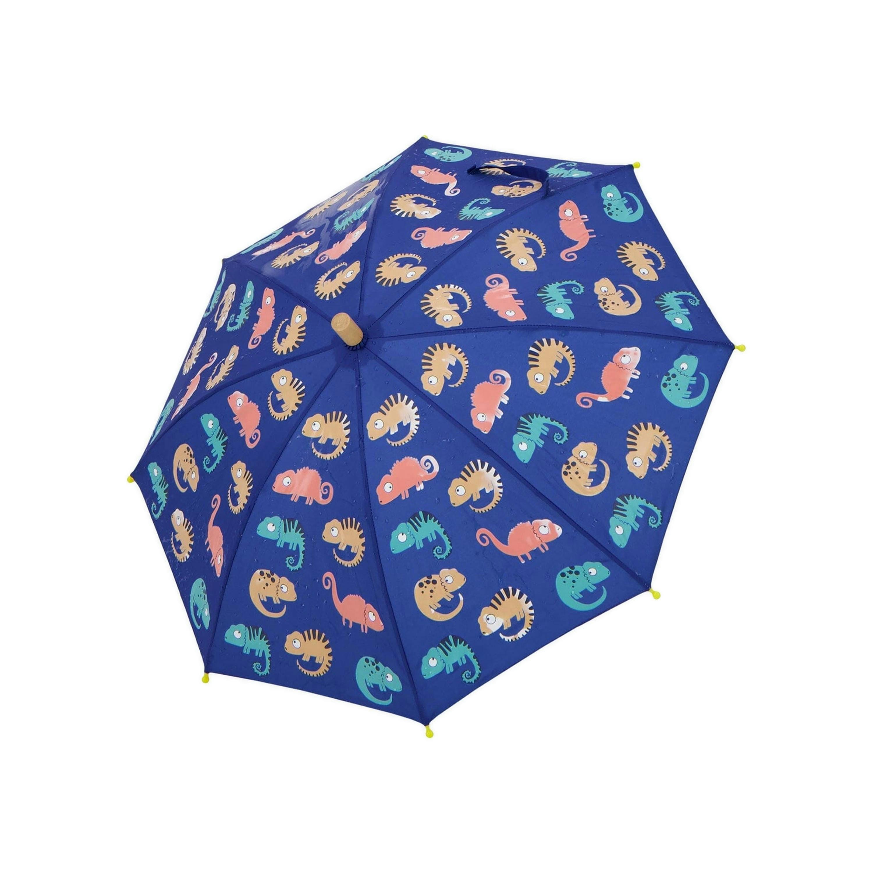 Color-Changing Umbrella Blue Chameleon Print , view 6 of 6