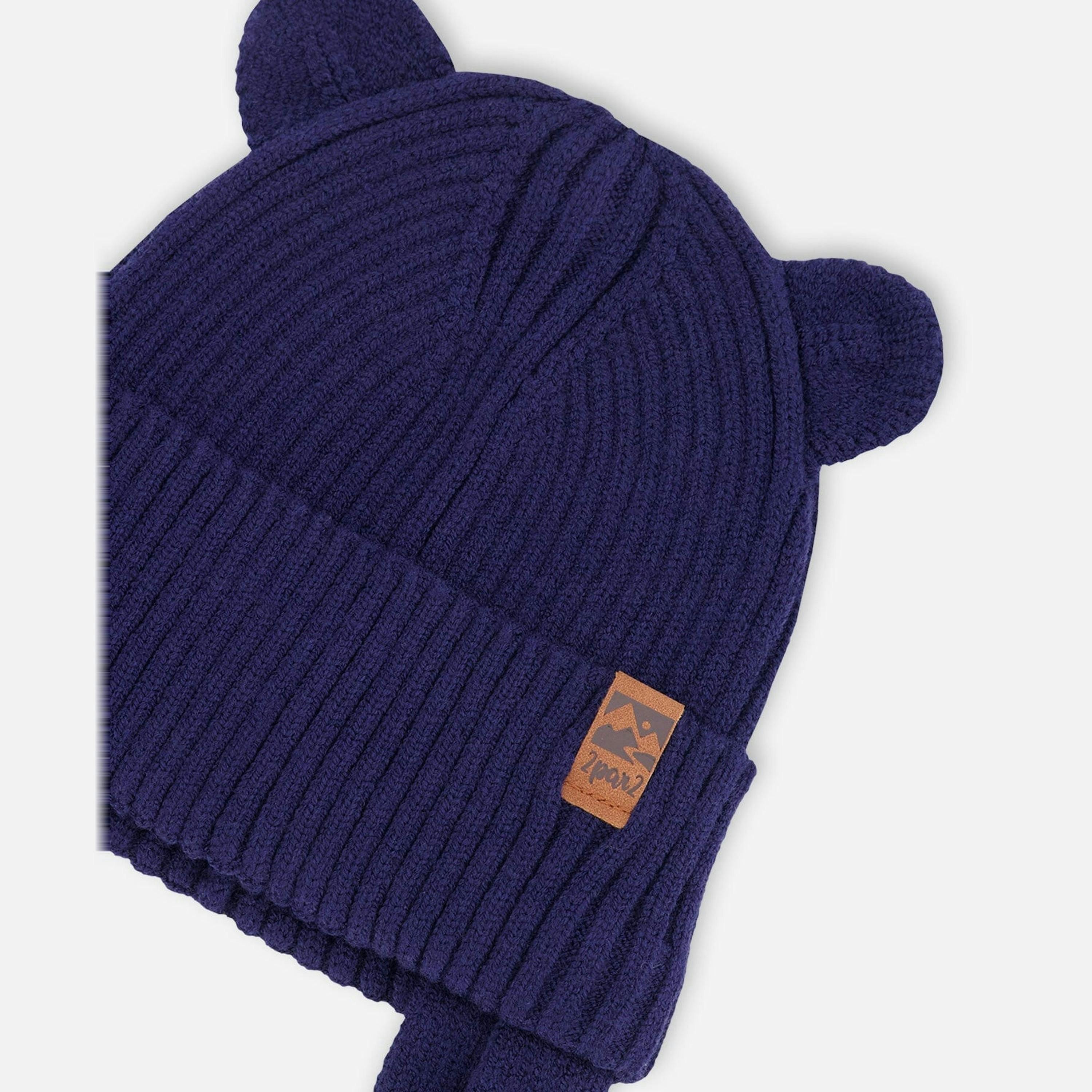 Baby Knit Hat Navy Blue , view 4 of 4