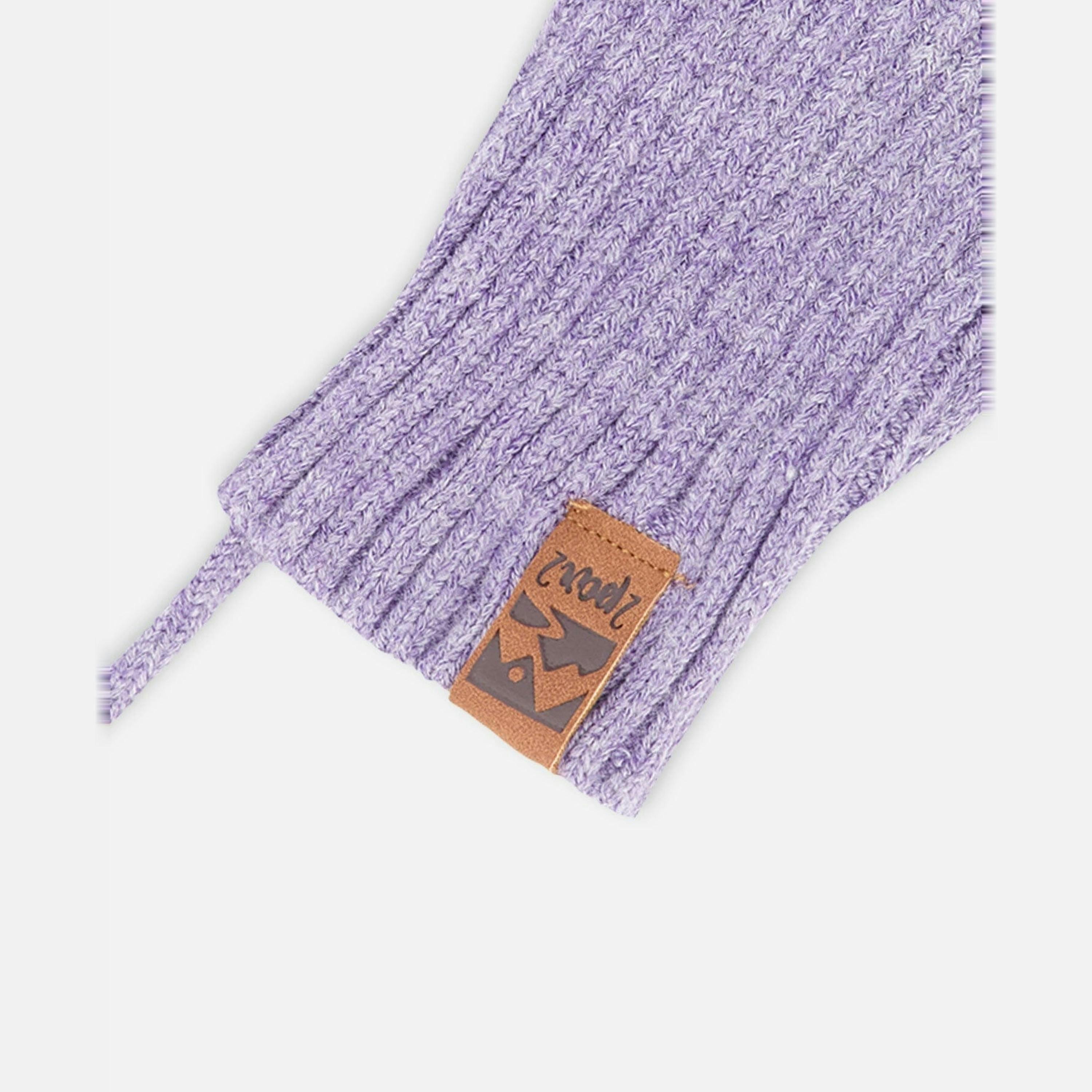 Baby Knit Mittens with Cord Lavender , view 2 of 2