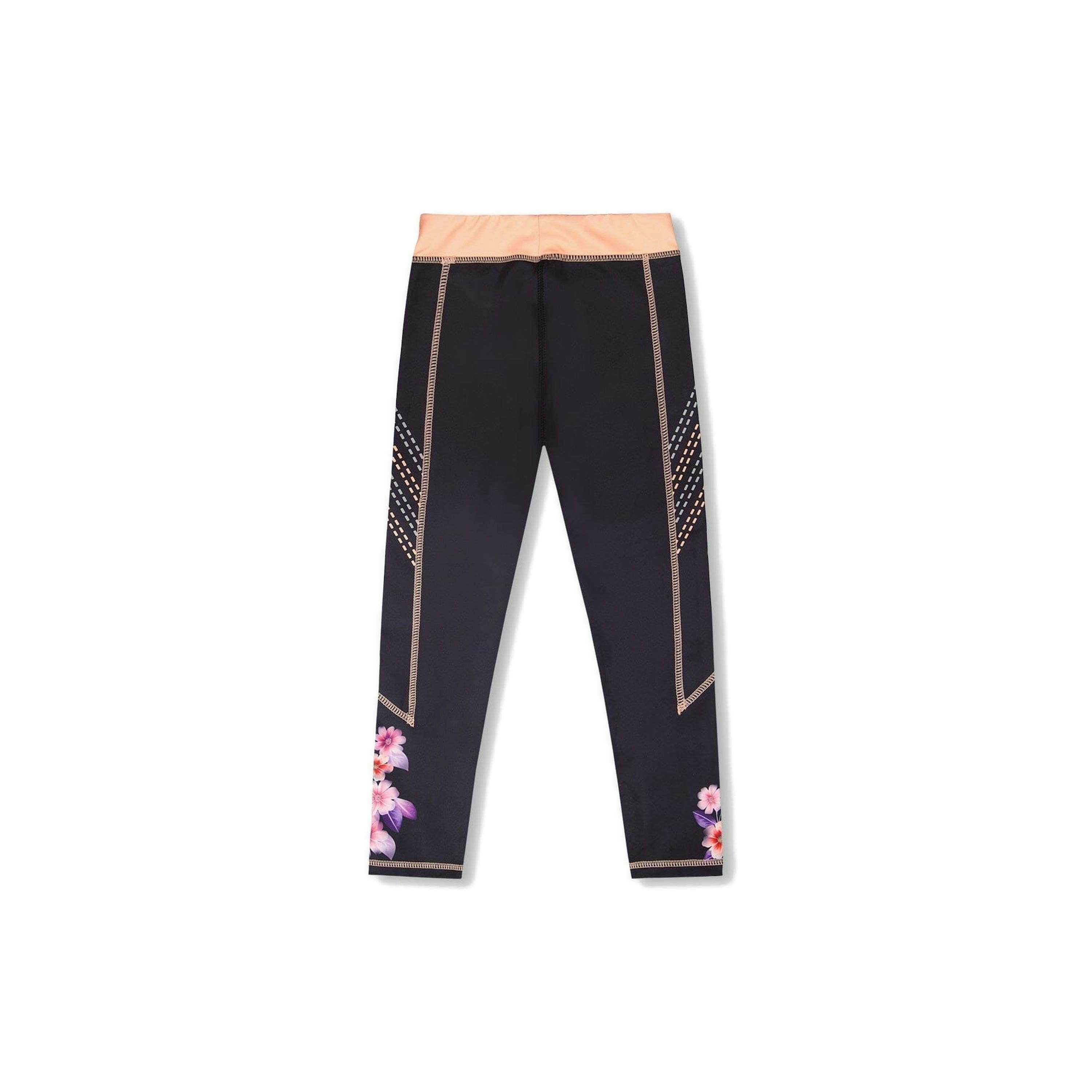 Athletic Leggings in Recycled Polyester Black , view 2 of 3
