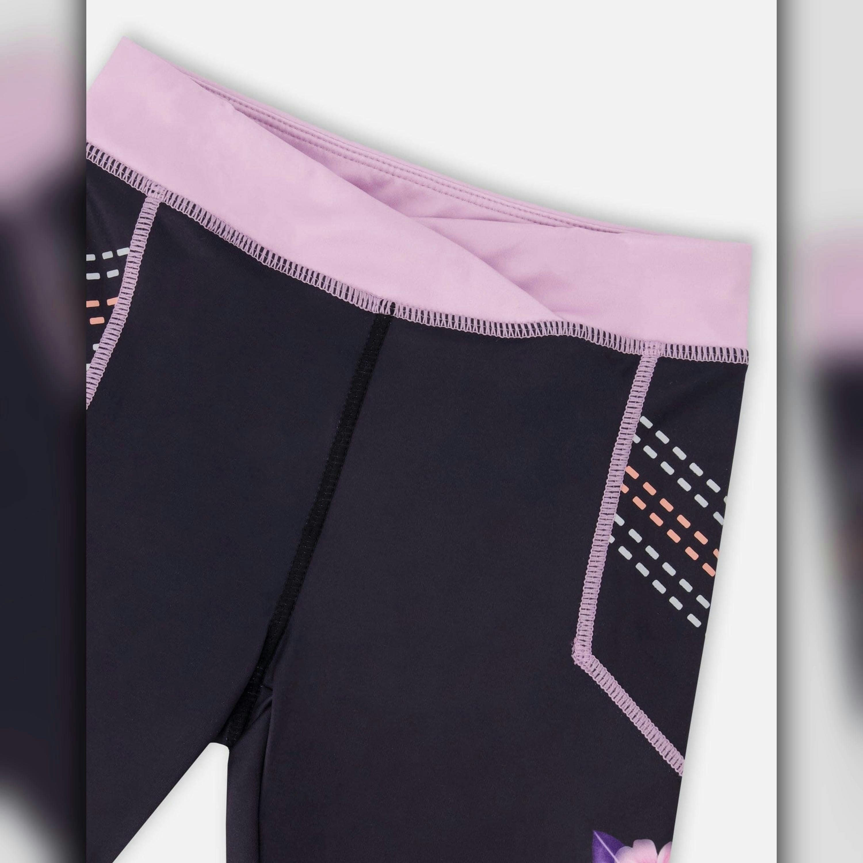 Athletic Biker Shorts in Recycled Polyester Black , view 3 of 3