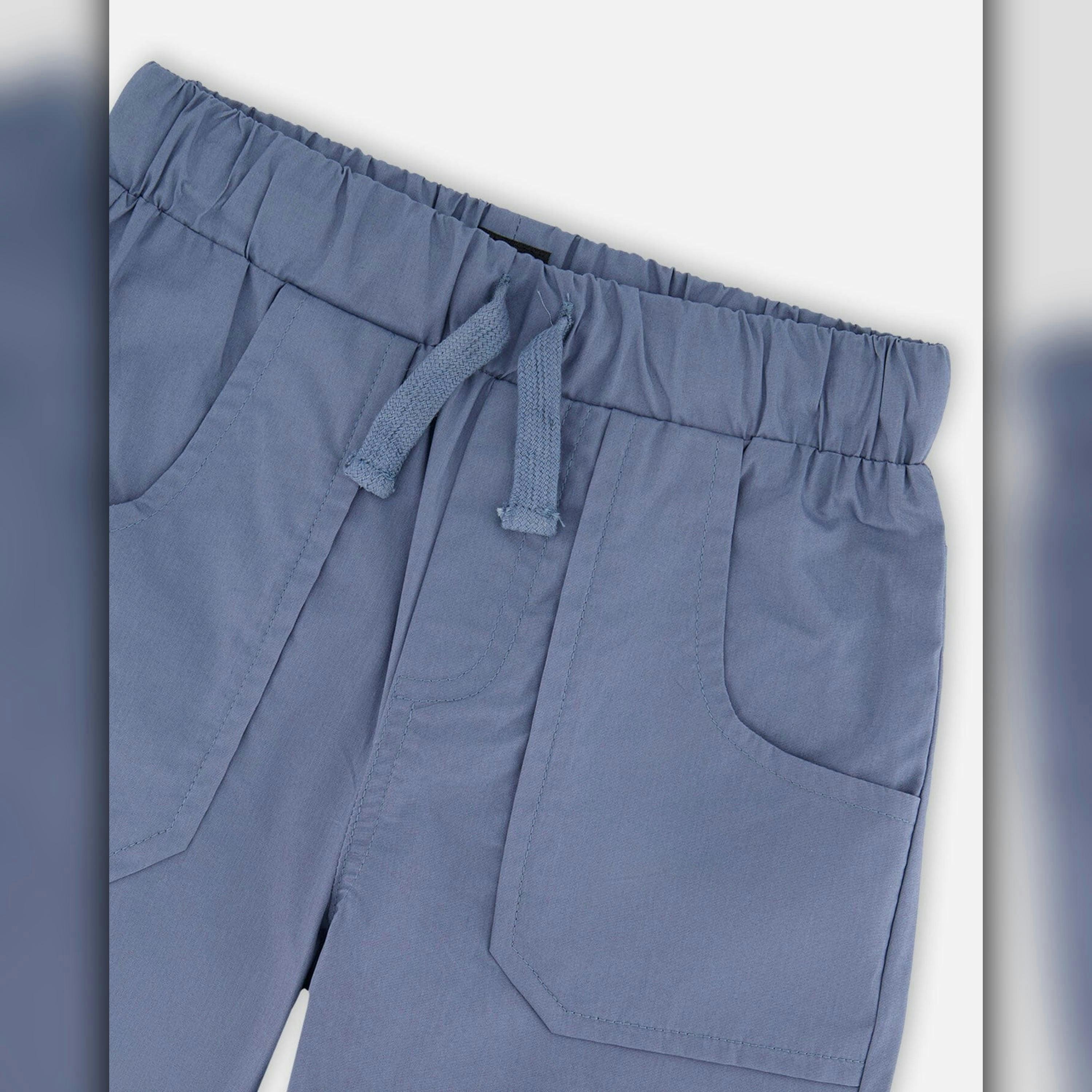 Parachute Jogger With Patch Pockets Blue Grey , view 3 of 3