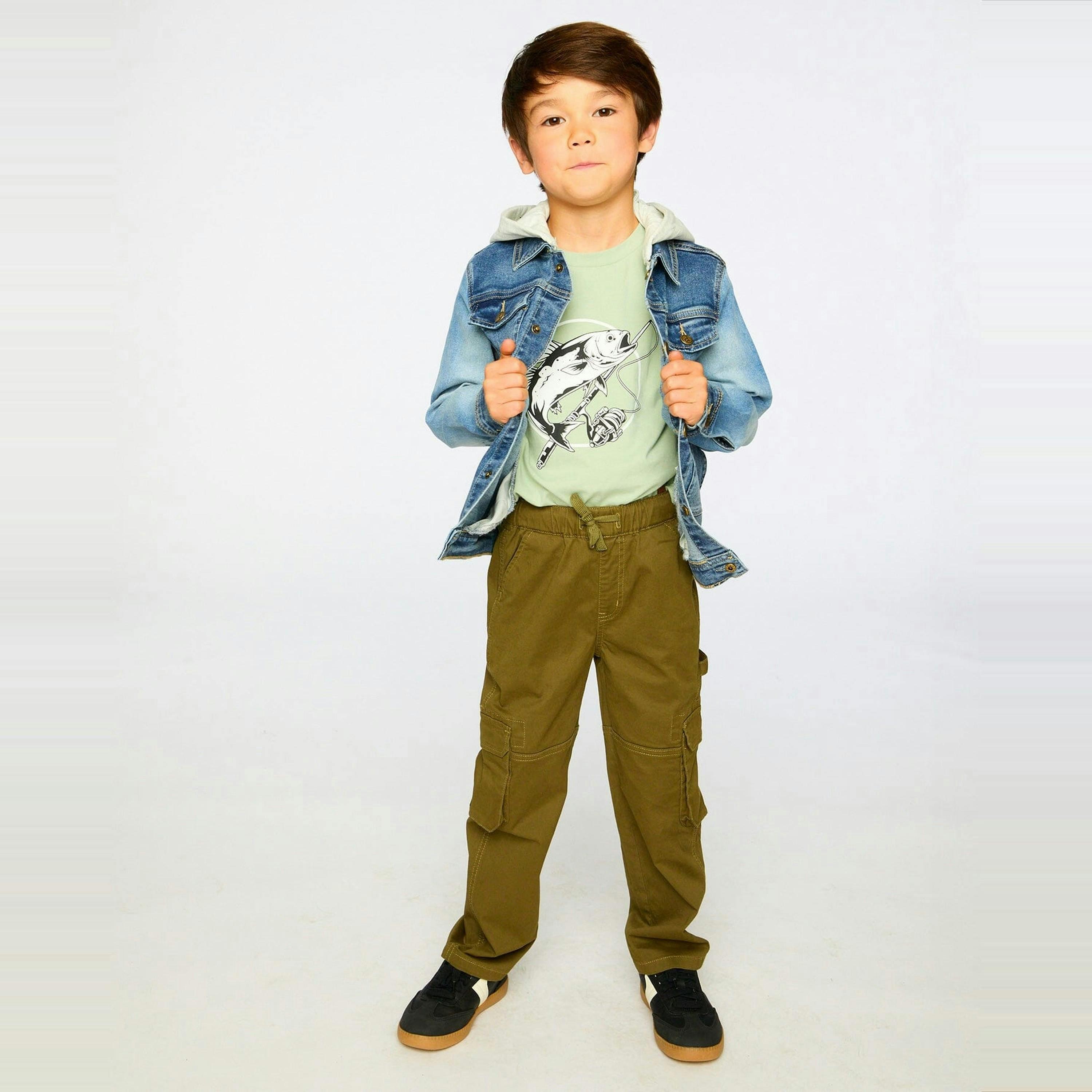 Stretch Twill Carpenter Pants Dark Khaki Green , view 2 of 3