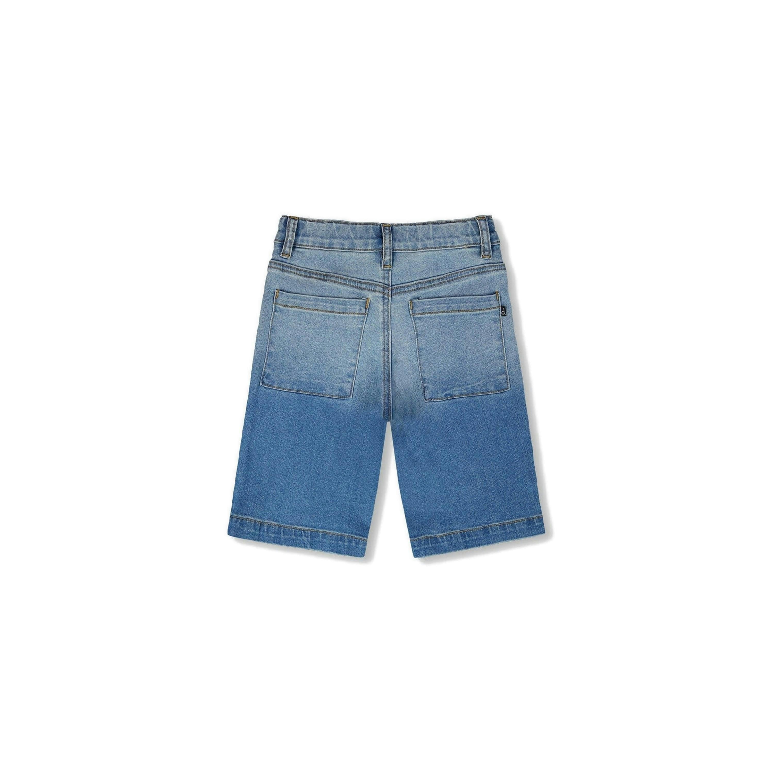 Stretch Jean Bermuda Grey To Blue Gradient , view 3 of 4