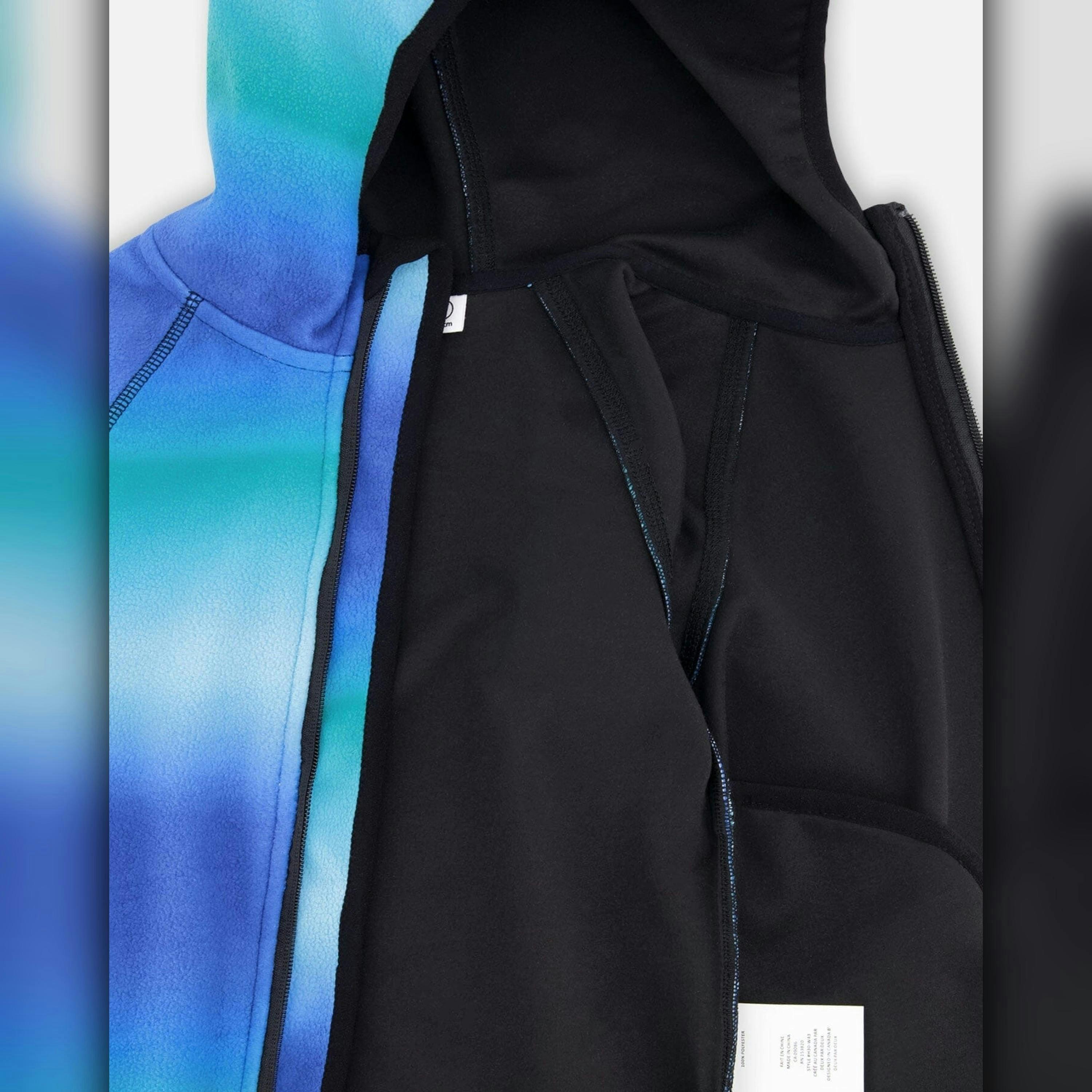 Windfleece Jacket Blue To Black Gradient , view 3 of 3
