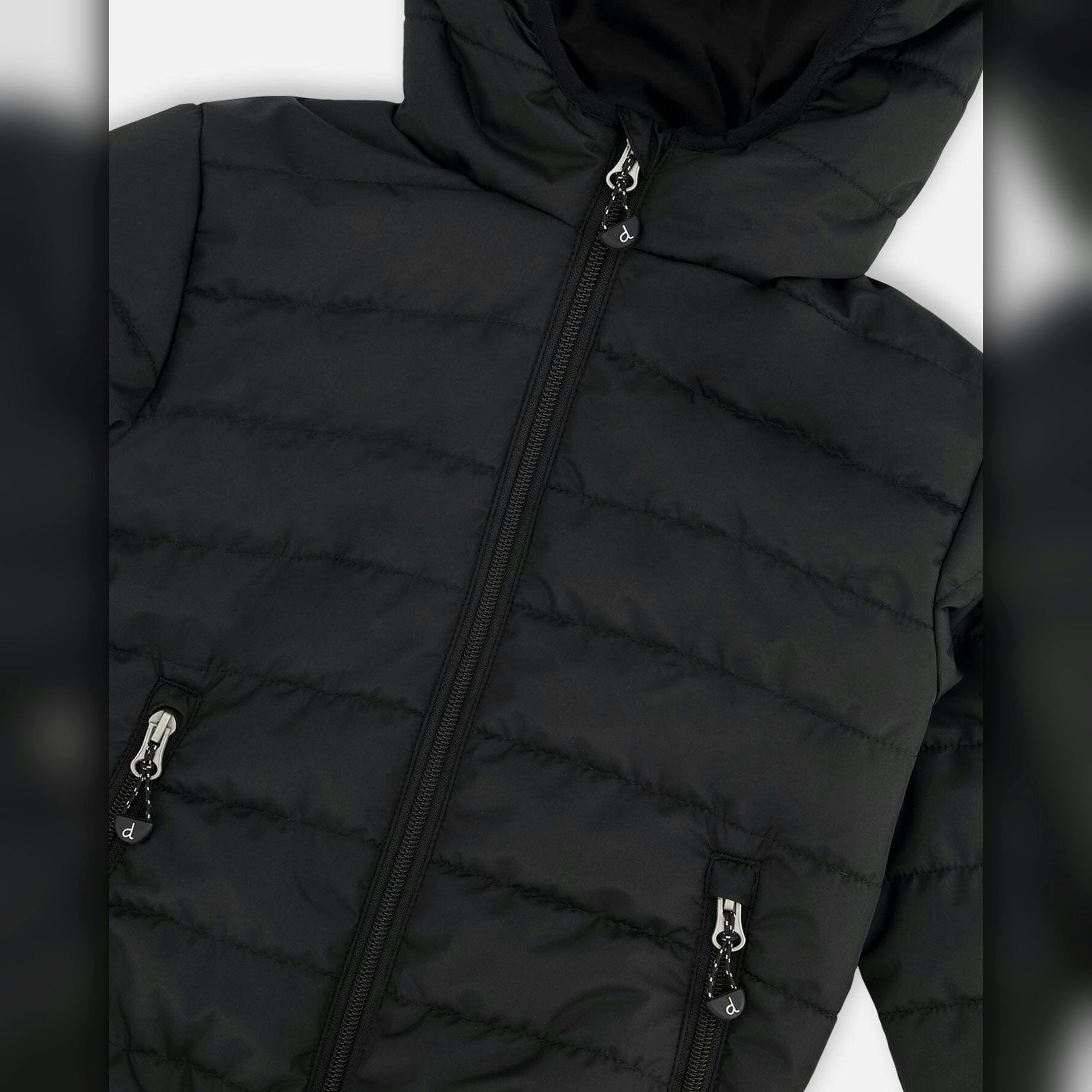 Quilted Mid-Season Jacket Black , view 4 of 5