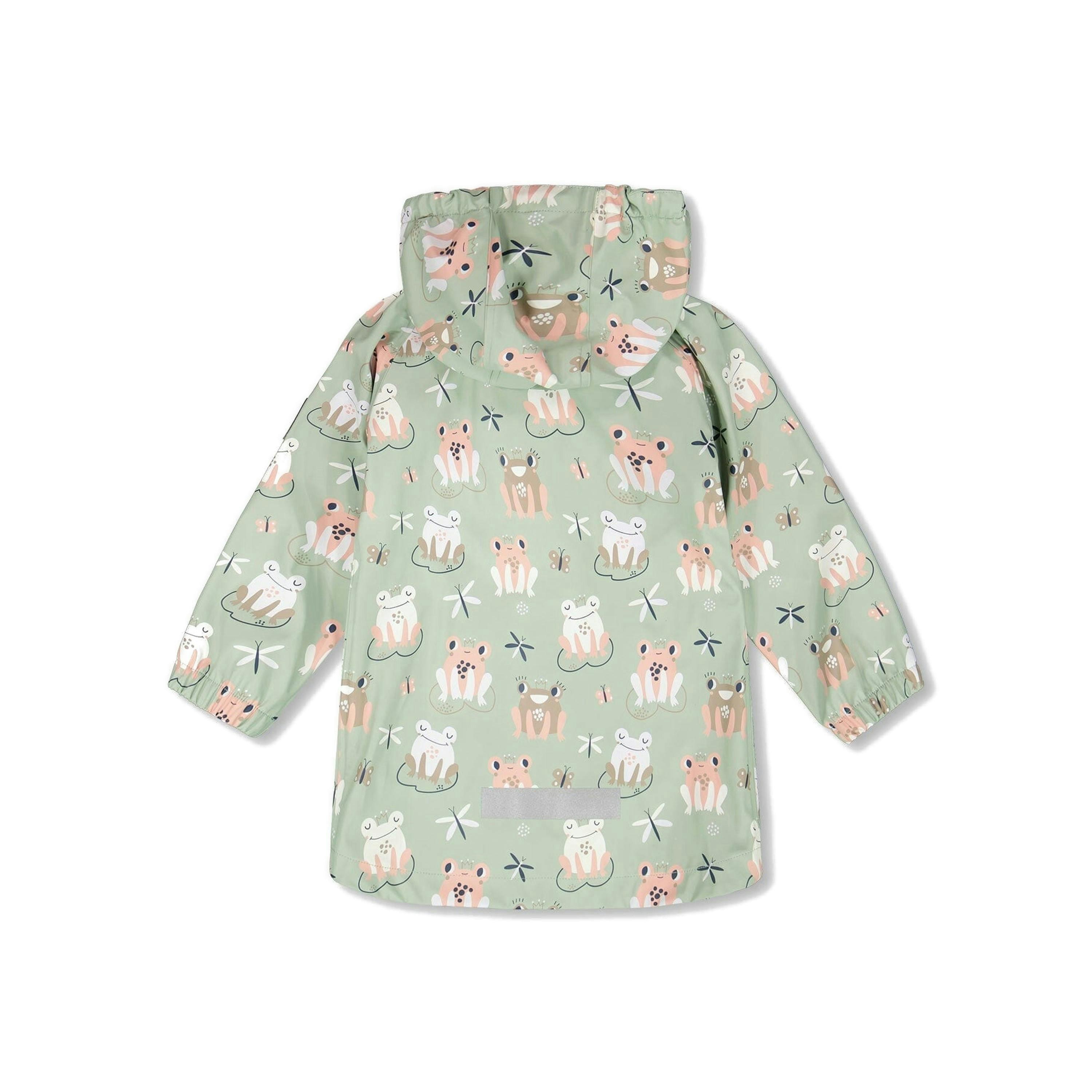 Green raincoat with color-changing frogs , view 3 of 5