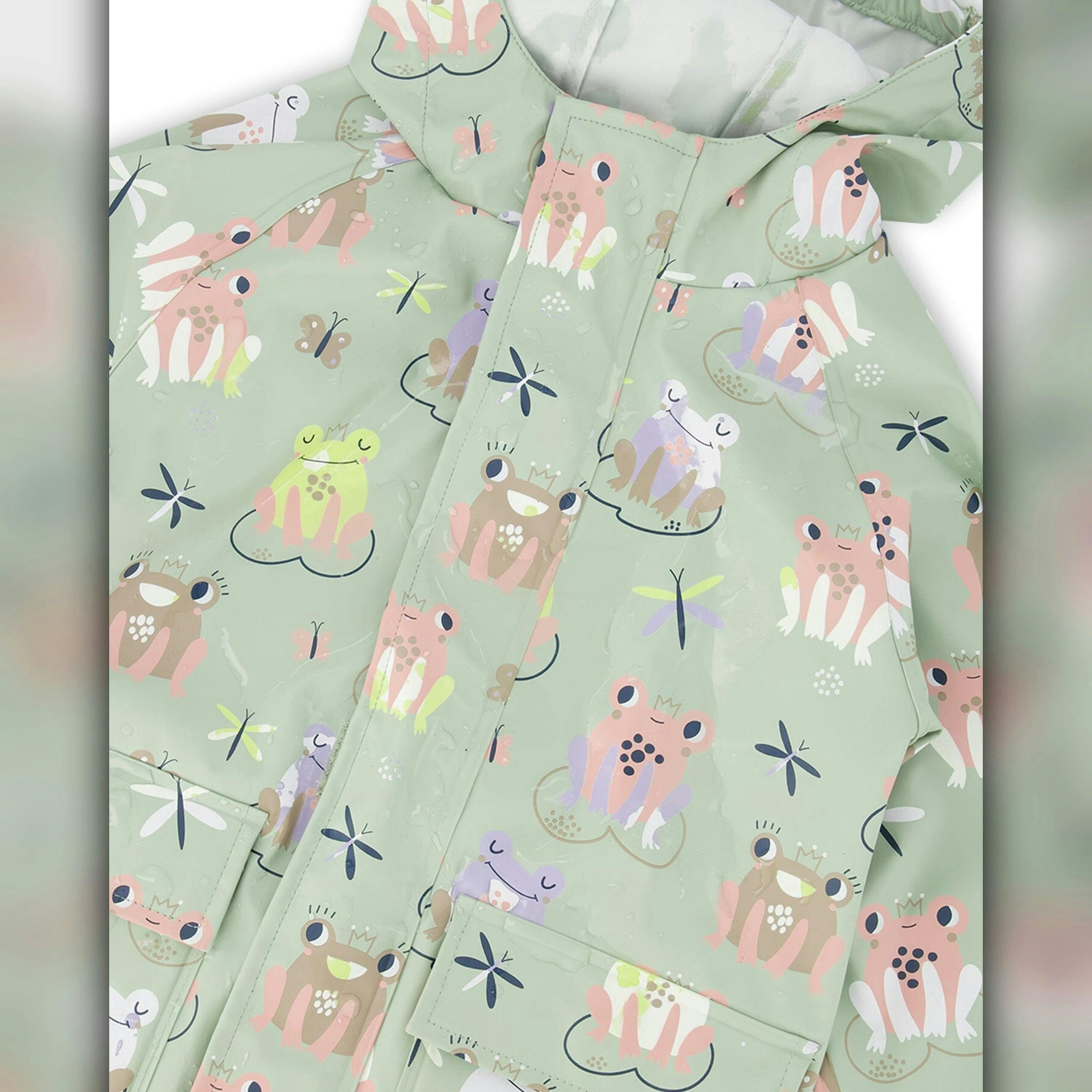 Green raincoat with color-changing frogs , view 5 of 5