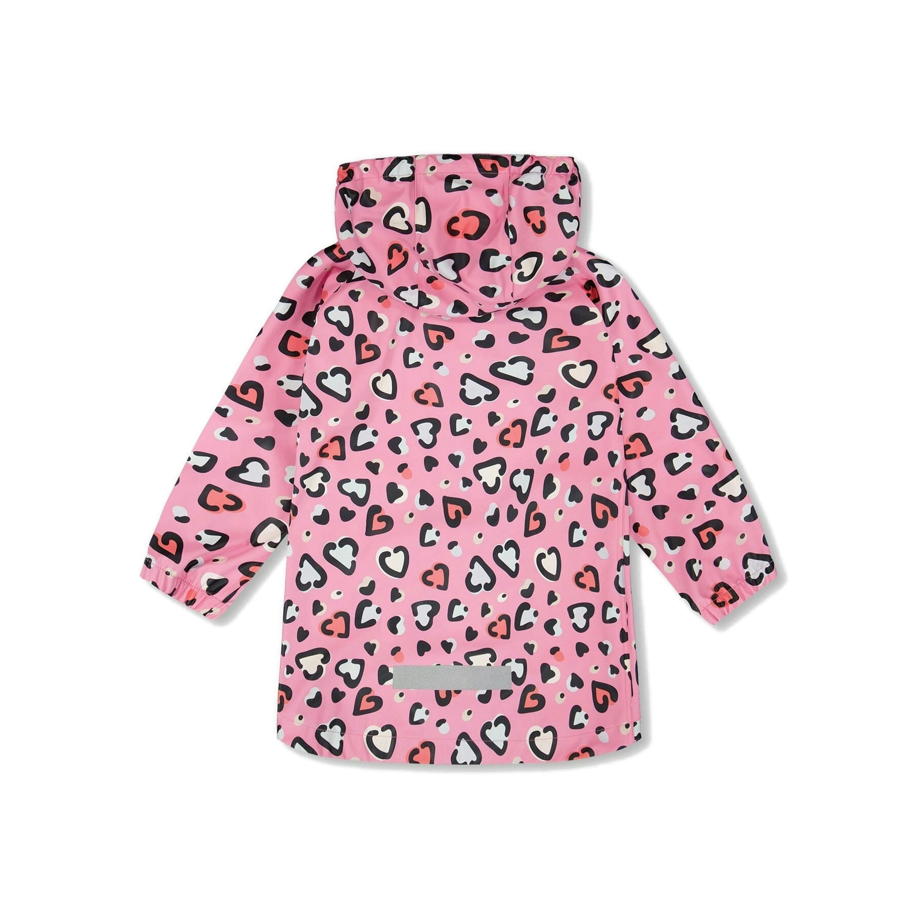 Pink raincoat with color-changing hearts , view 3 of 6