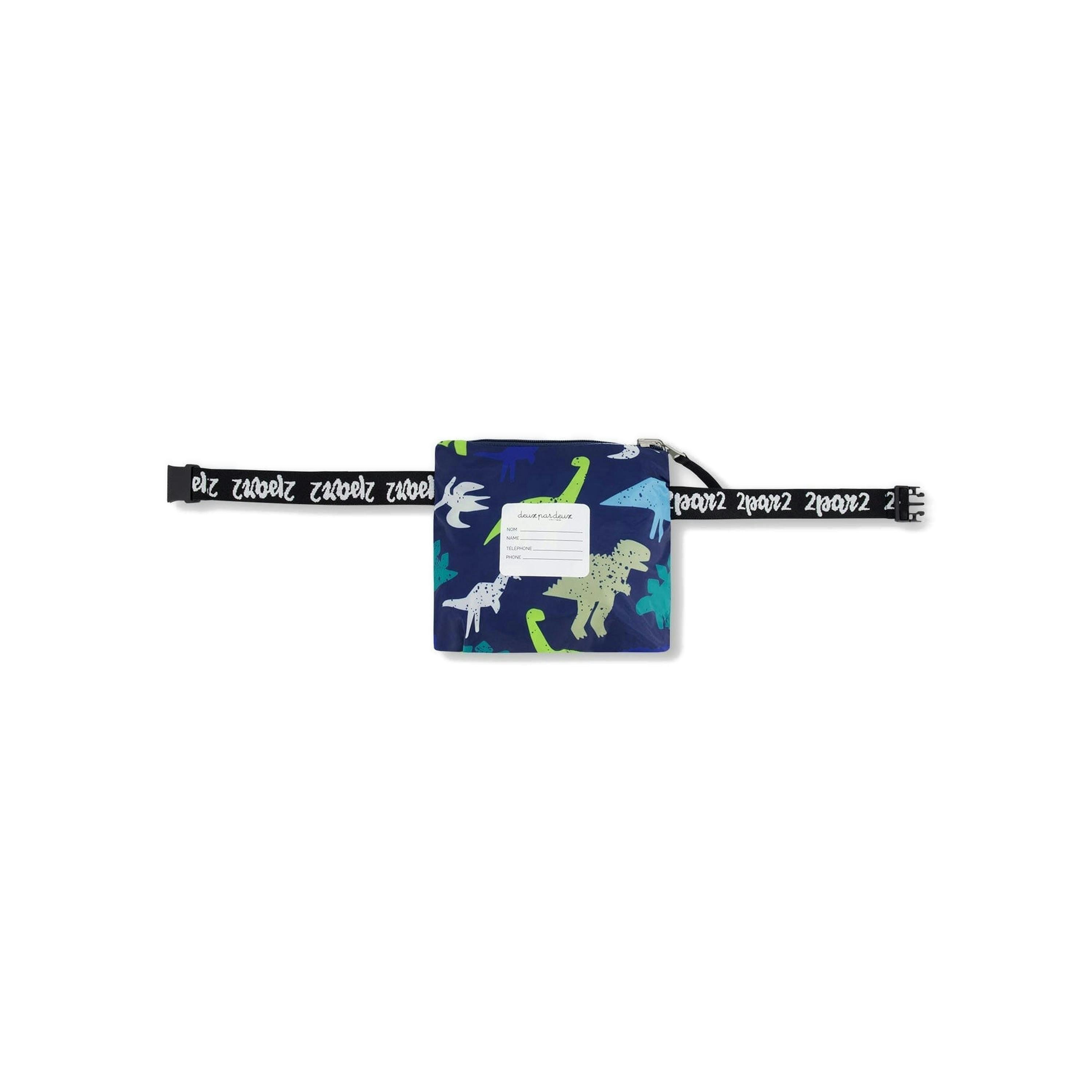 Packable Windbreaker In Polyester Blue Dinosaur Print , view 6 of 6