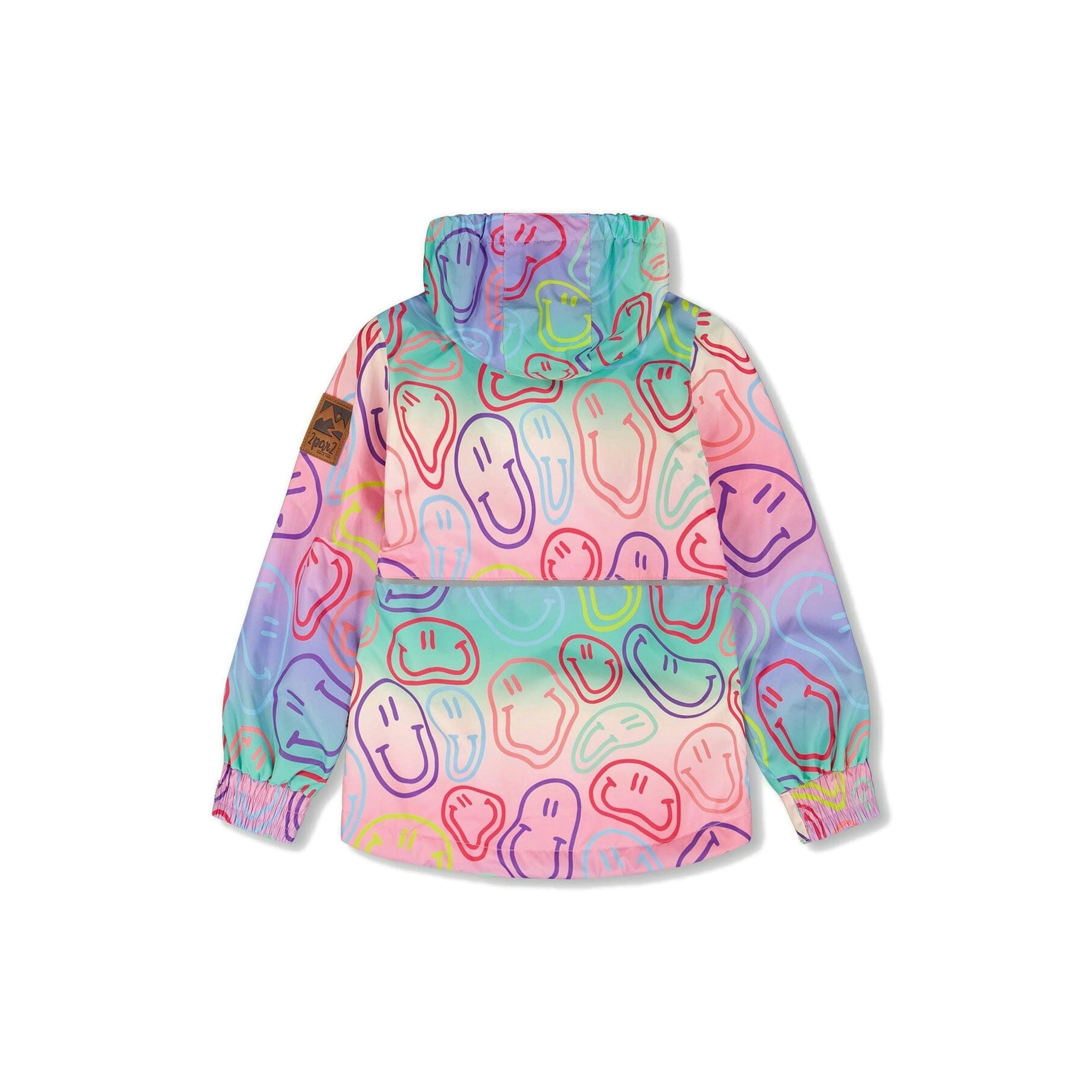 Two-Piece Mid-Season Outerwear Set Multicolored Printed Smileys , view 4 of 6