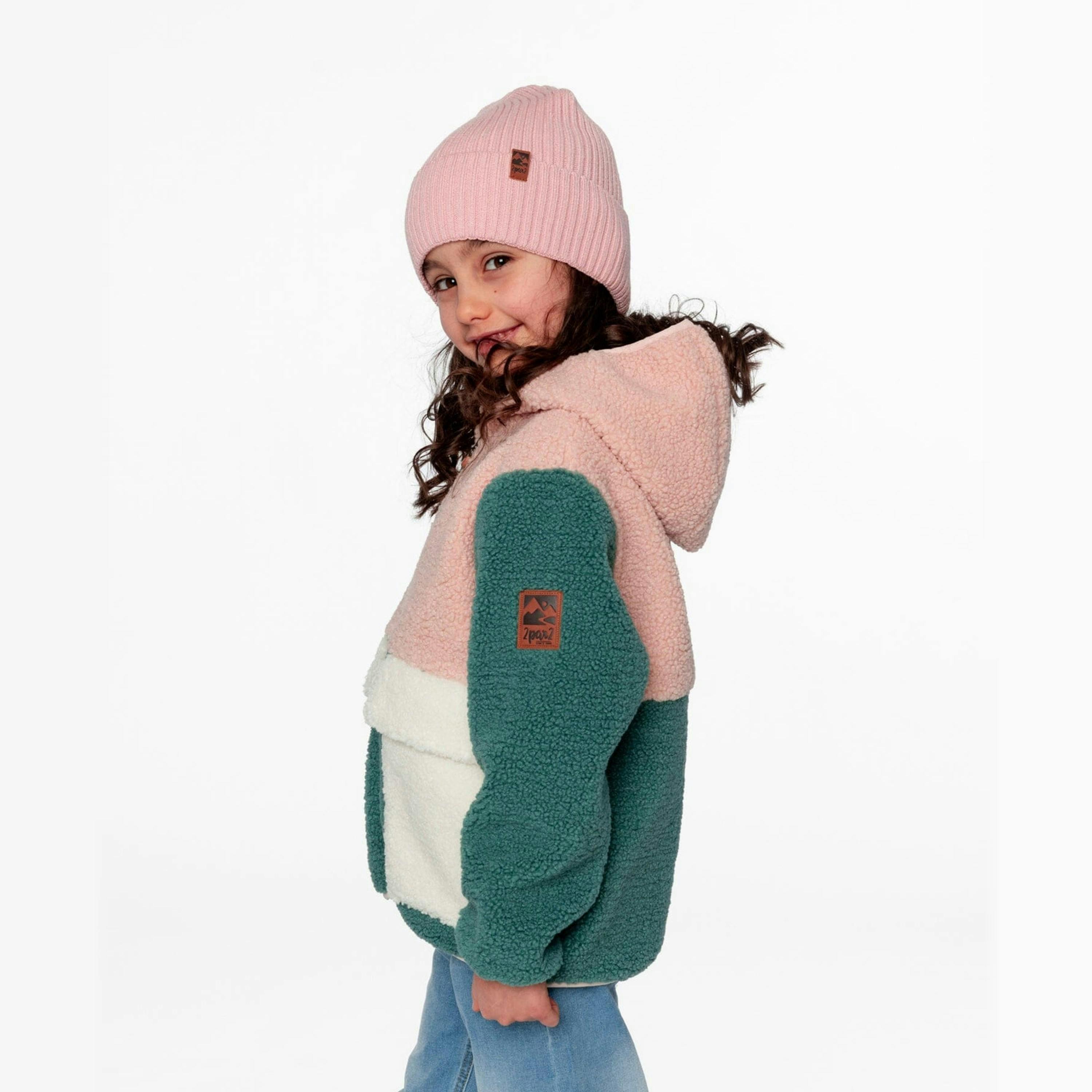 Sherpa Jacket Light Pink Colorblock , view 5 of 6