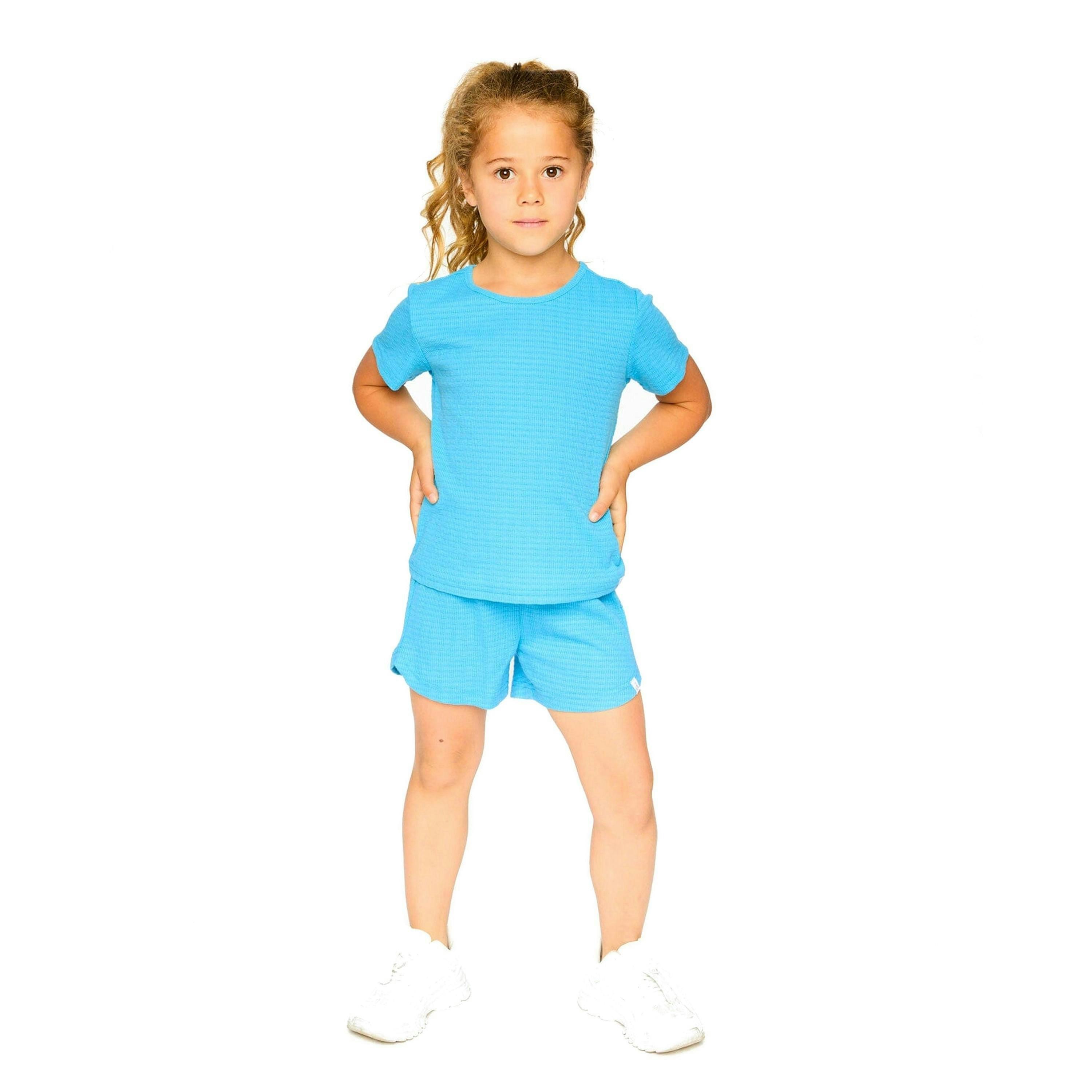 Crinkle Jersey T-Shirt Blue , view 2 of 4