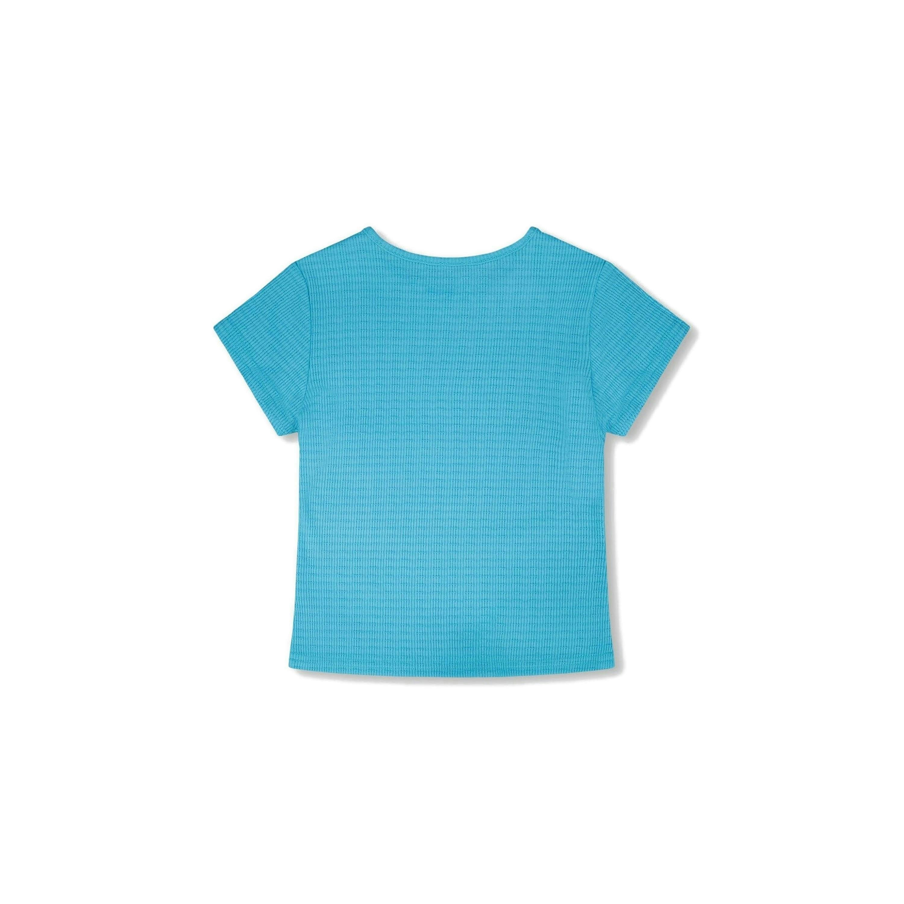 Crinkle Jersey T-Shirt Blue , view 3 of 4