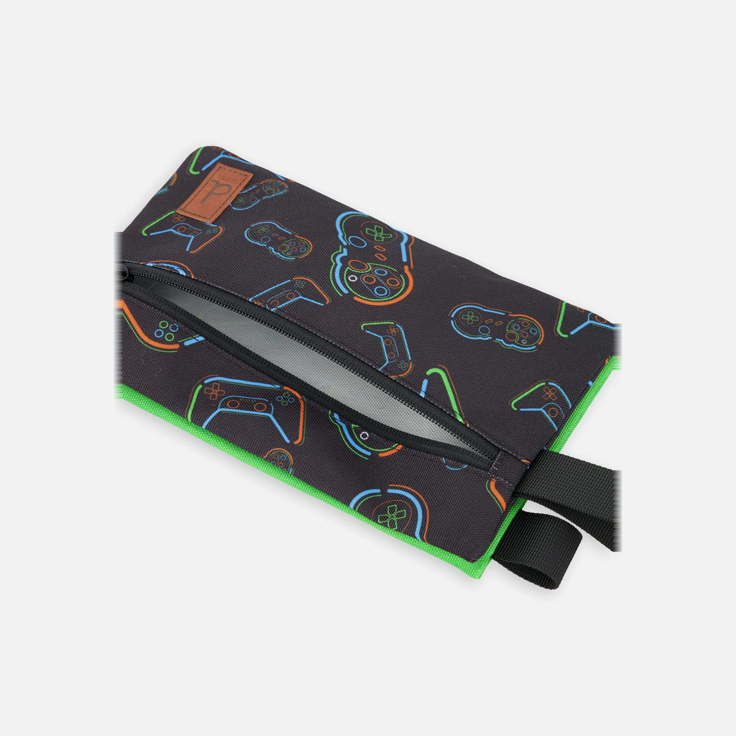 Pencil Case Black Printed Controller , view 2 of 3